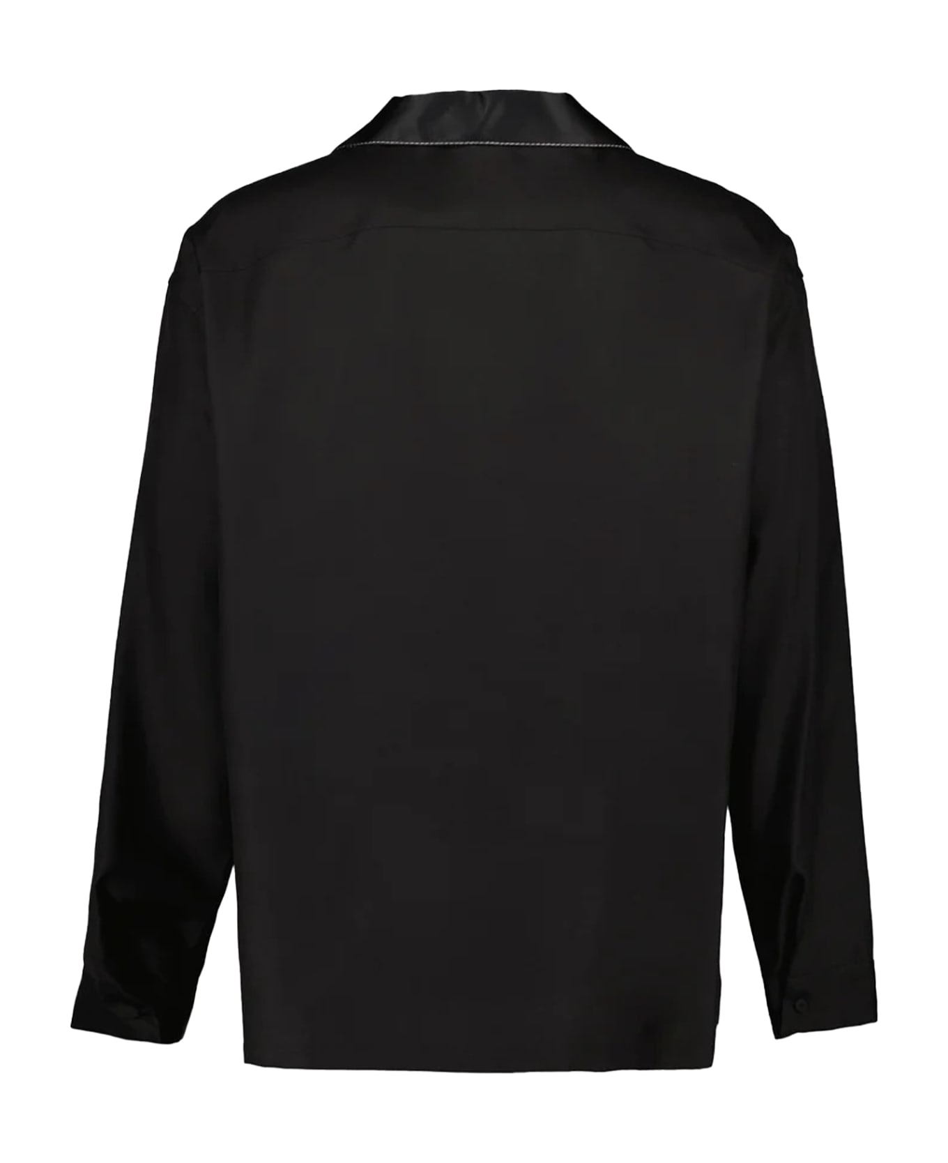 Prada Black Shirt With Logo - BLUE