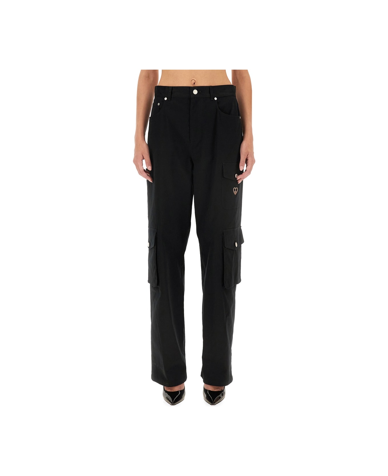 M05CH1N0 Jeans Cargo Pants - BLACK