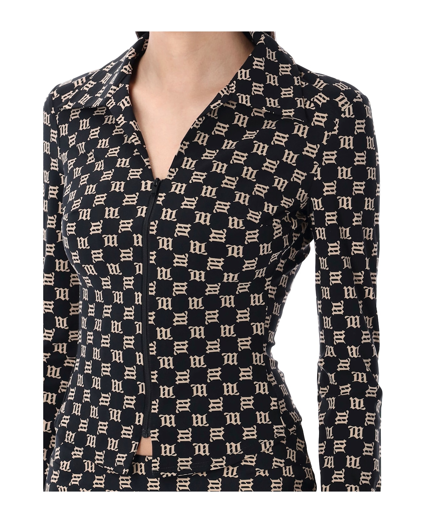 MISBHV Monogram Lara 90
s Shirt - BLACK BEIGE