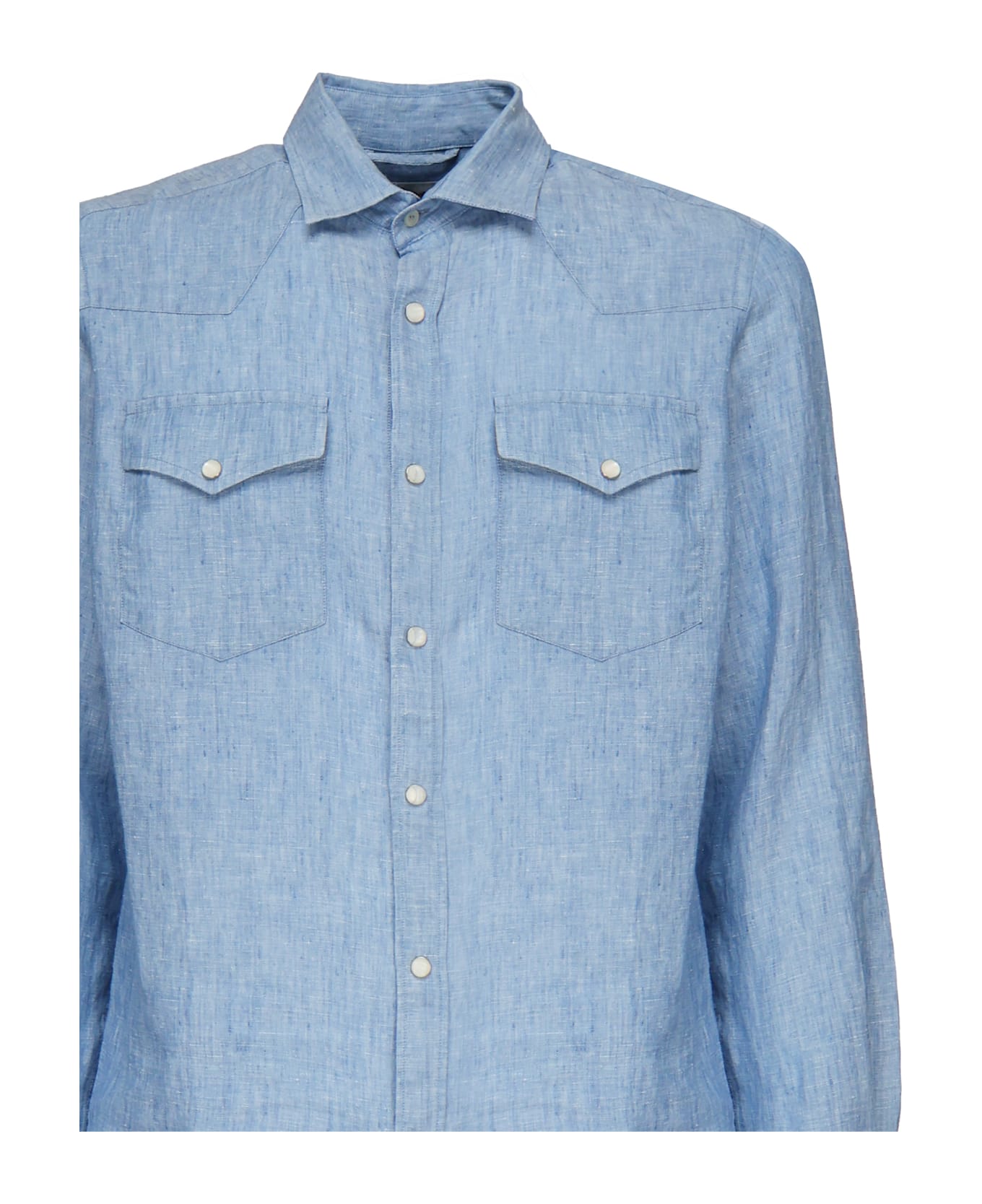 MC2 Saint Barth Greg Linen Shirt - Blue