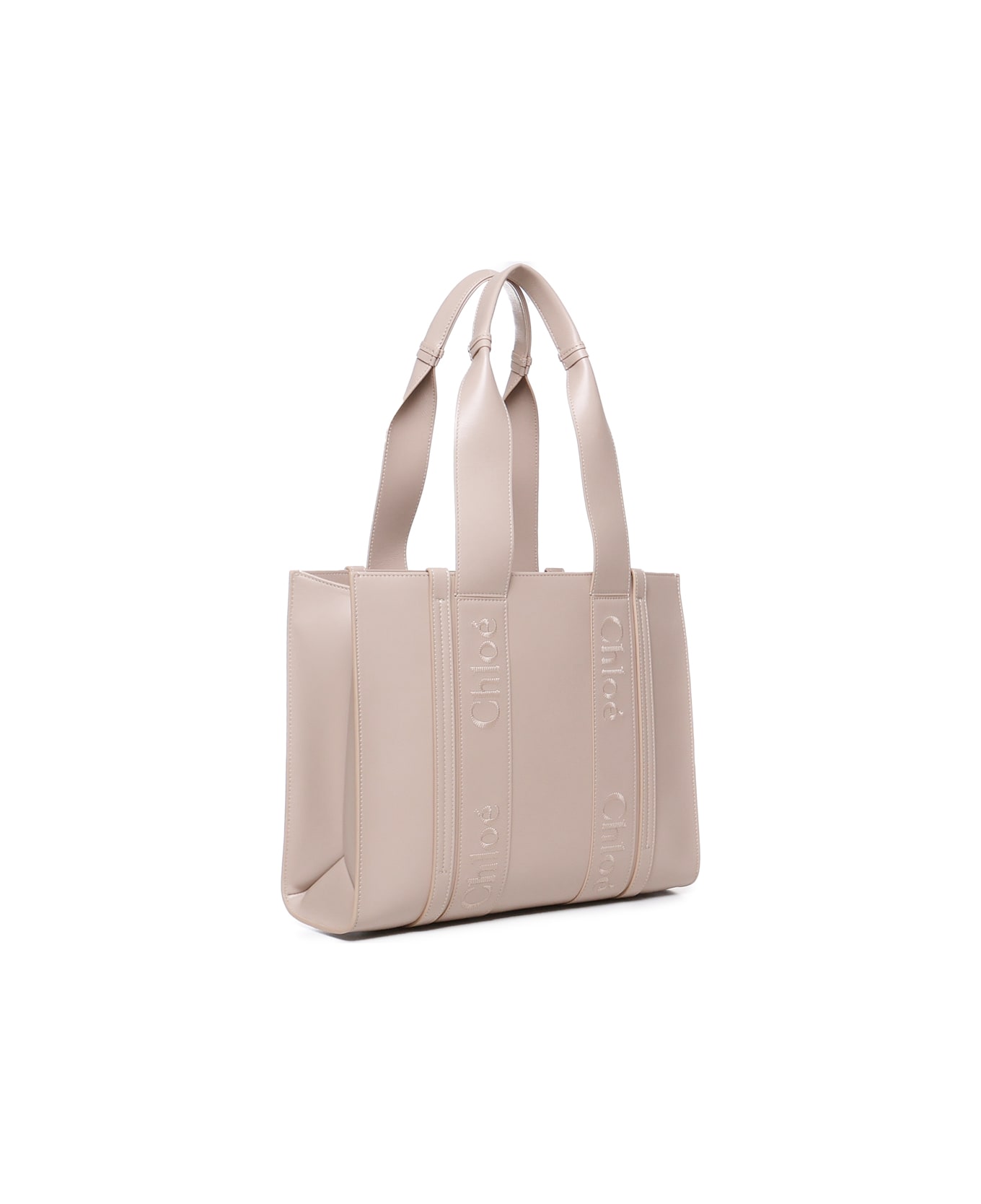 Chloé Woody Tote Bag - Beige