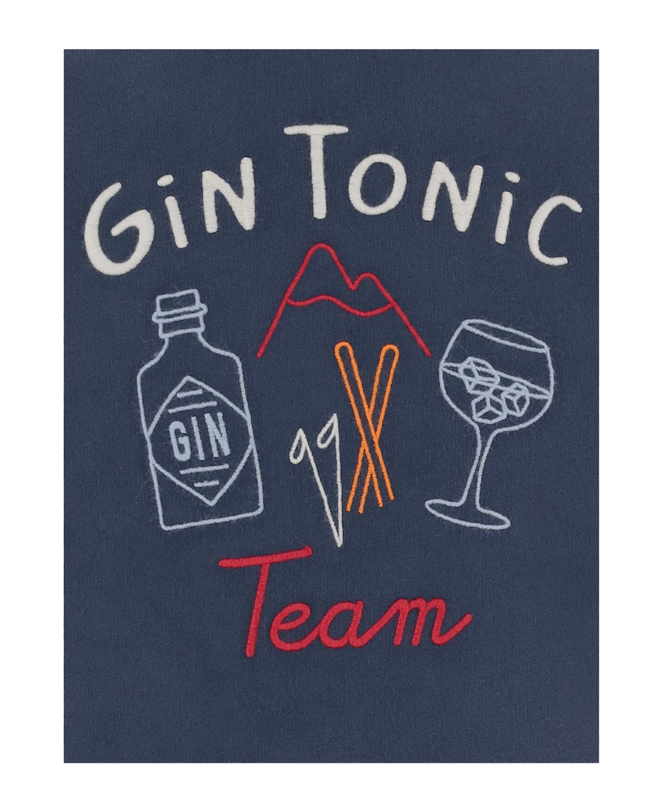 MC2 Saint Barth Cotton Sweatshirt With Embroidered Logo - Blue