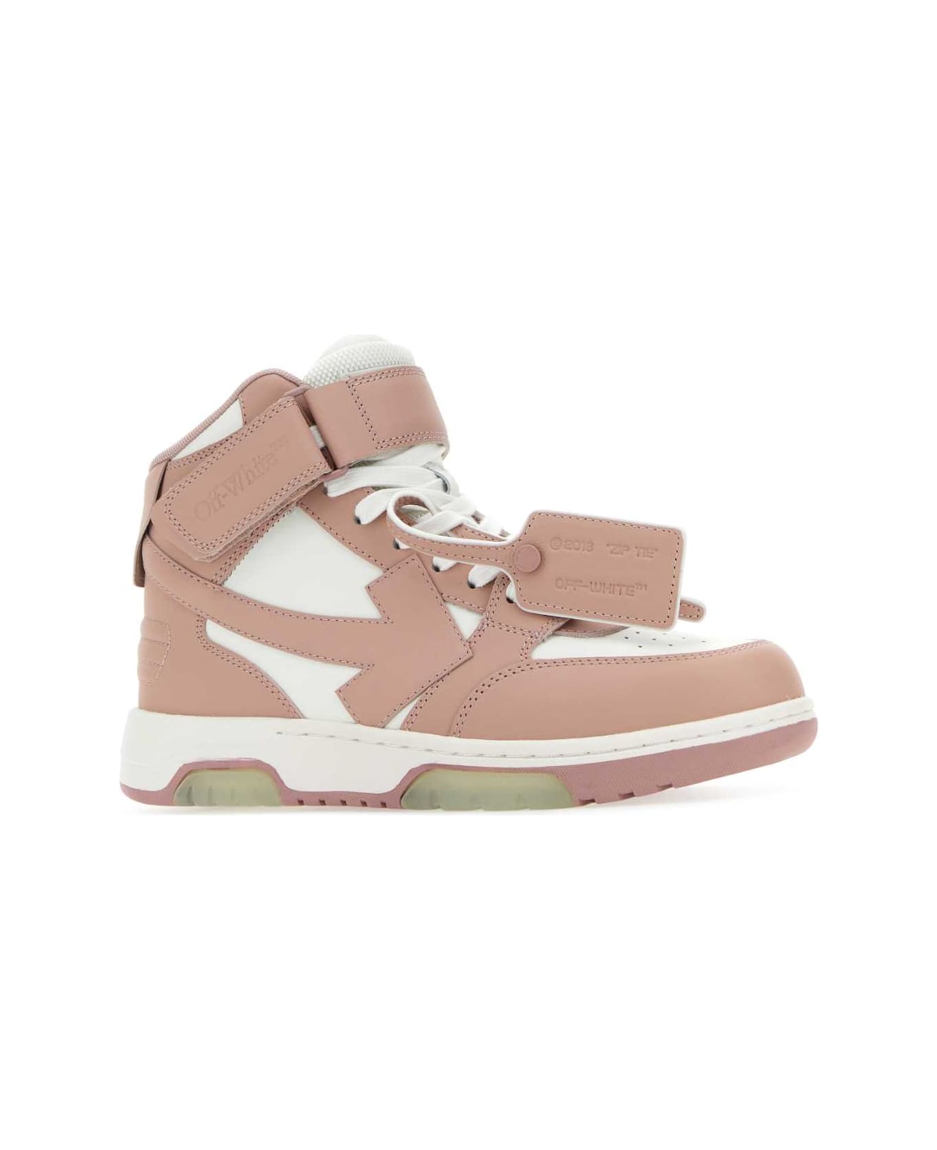 Off-White Sneakers Out Of Office In Pelle Bicolor - WHITEPINK