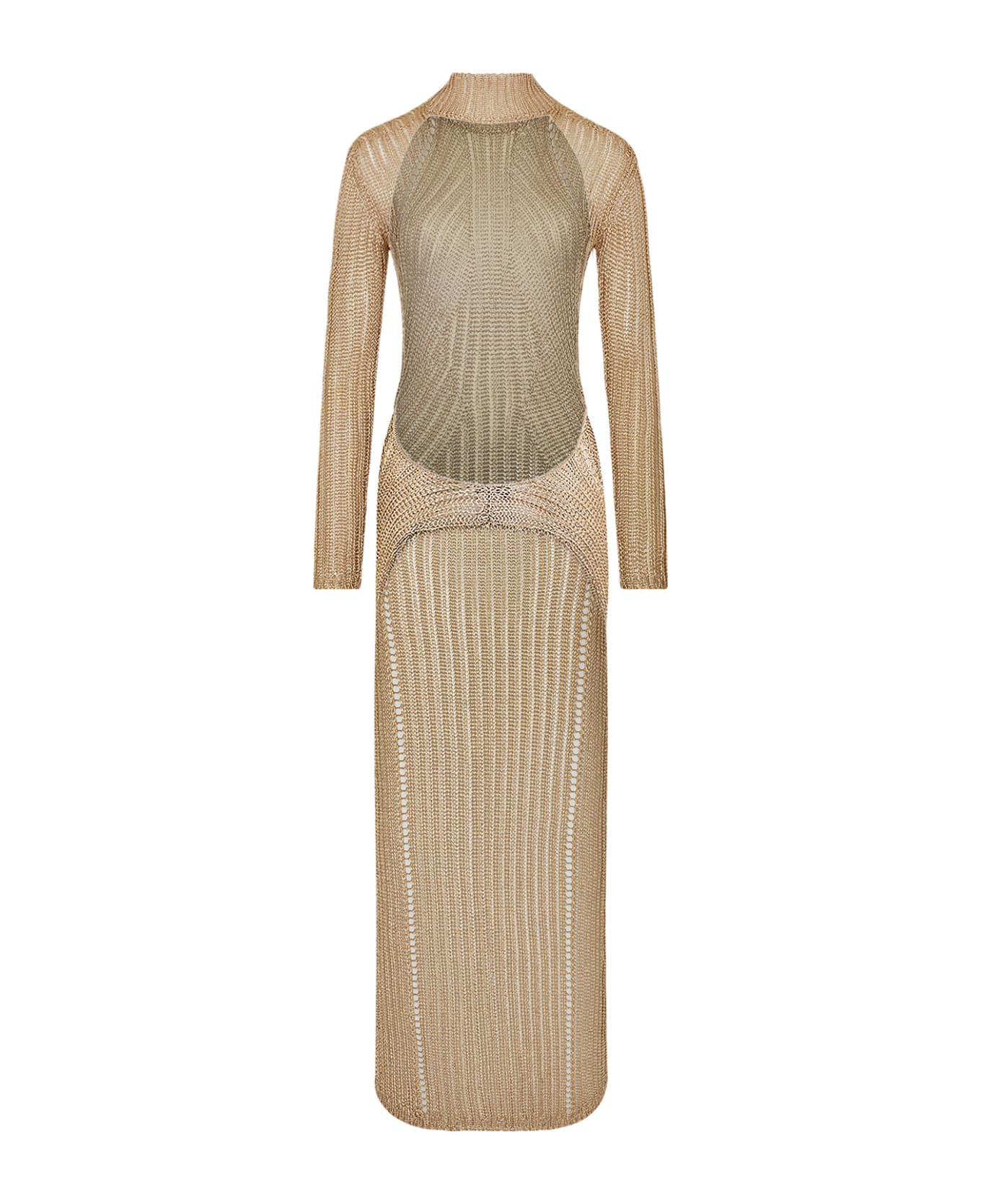 Tom Ford Maxi Cut Out Dress - Gold