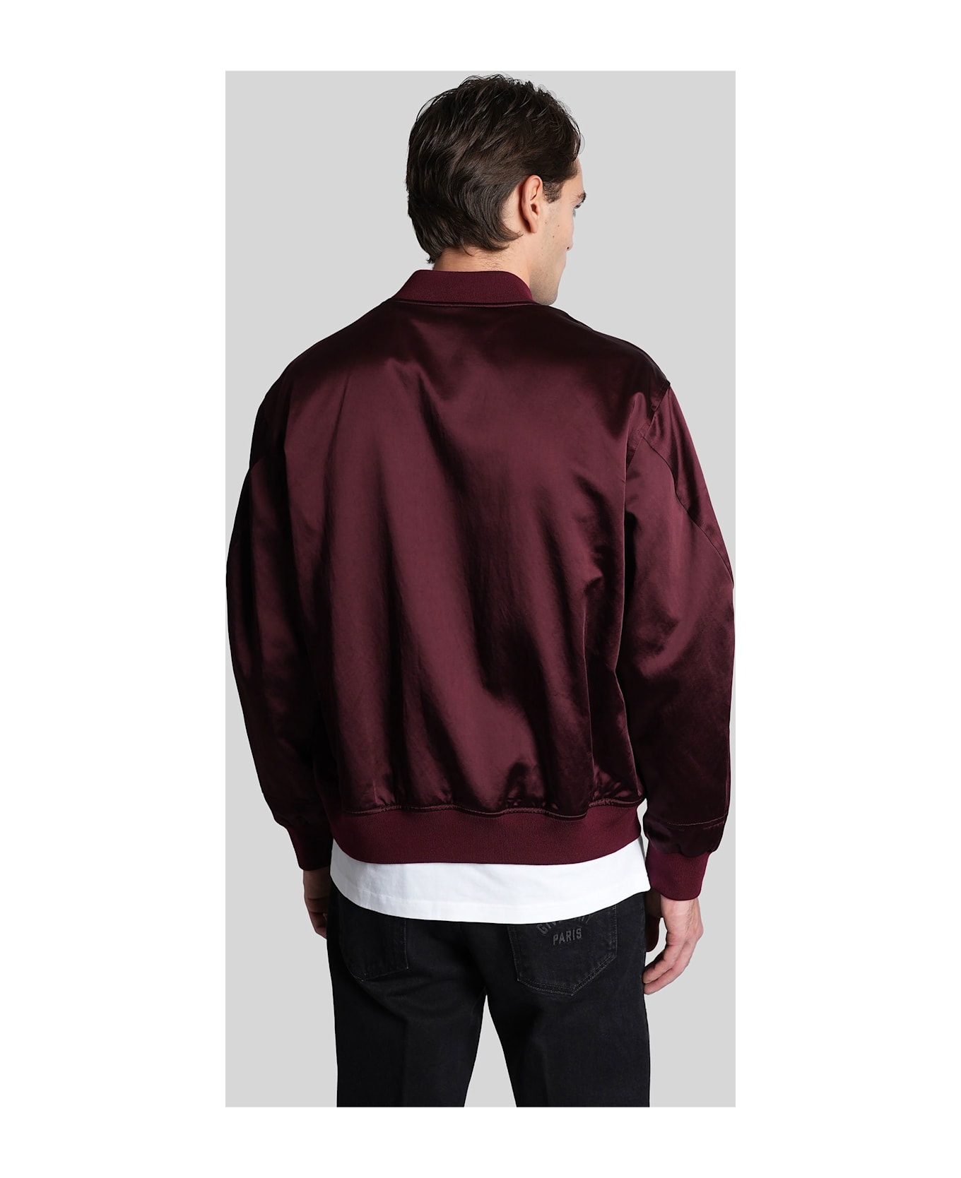 Givenchy Bomber Jacket In Bordeaux Cotton - bordeaux