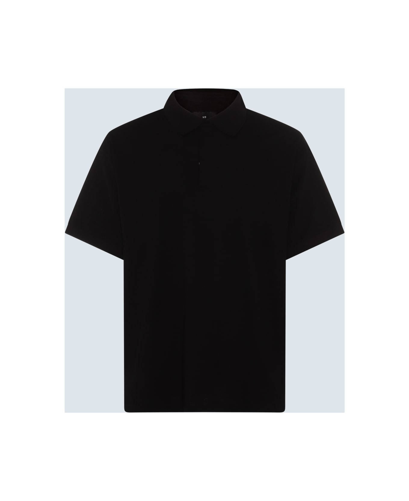 Y-3 Black Cotton Polo Shirt - Black ポロシャツ