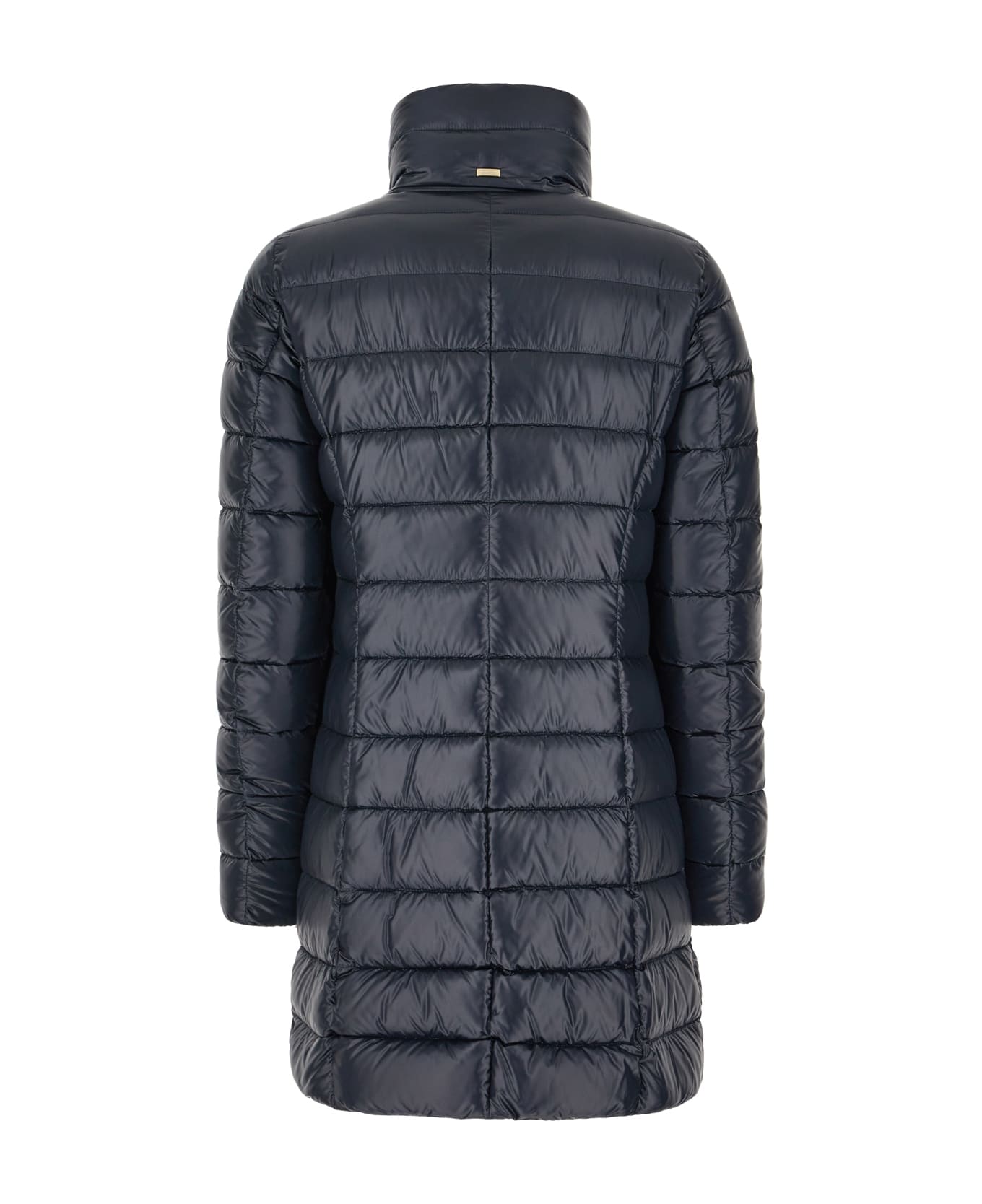 Herno Navy Blue Nylon Maria Down Jacket - NAVY