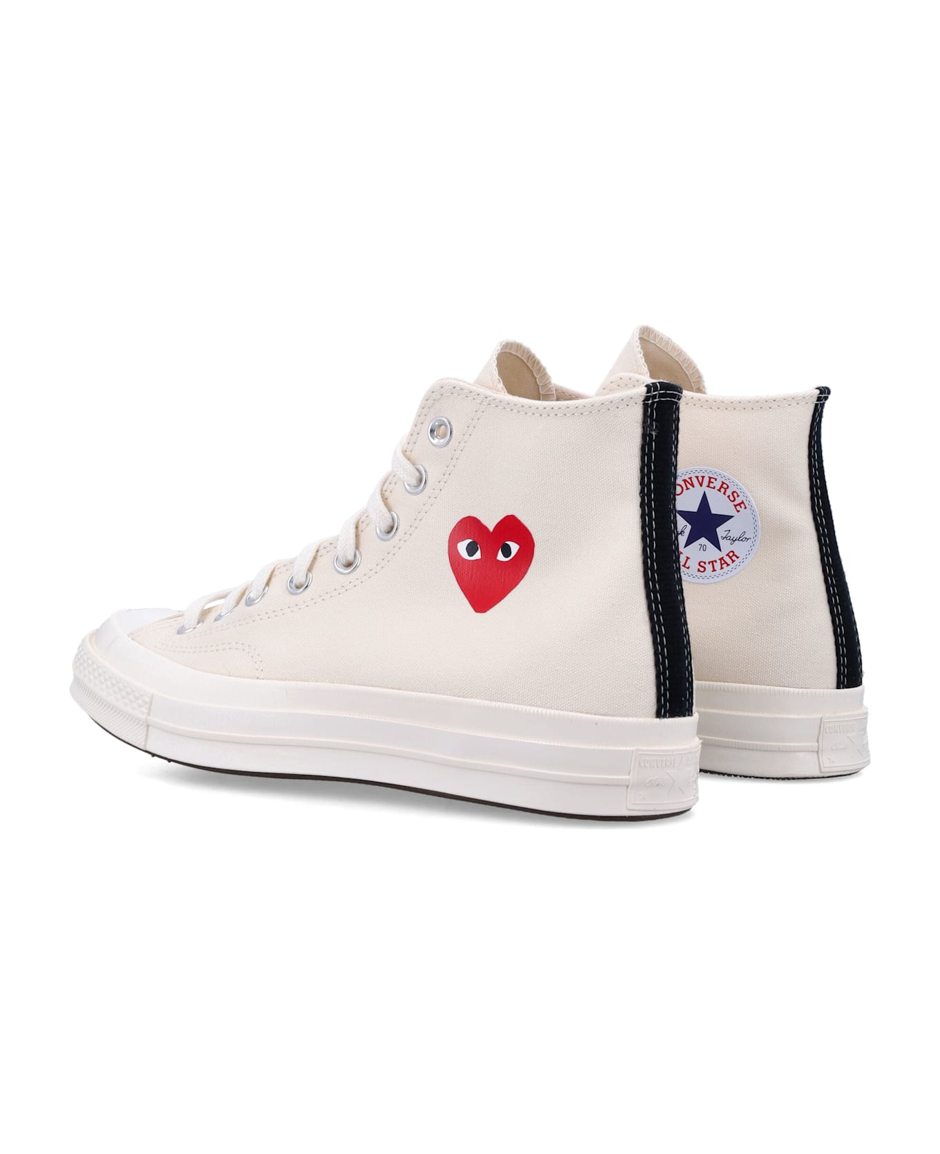 Comme des Garçons Small Heart Hi Top - WHITE