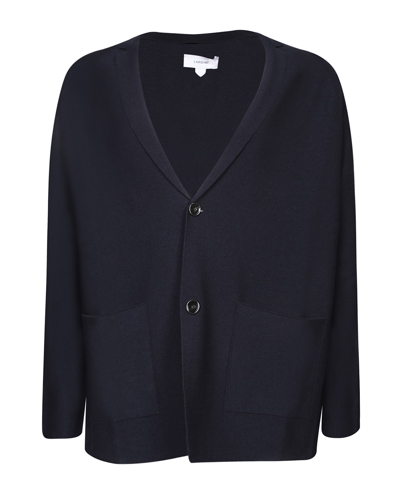 Lardini Wool And Silk Blue Cardigan - Blue