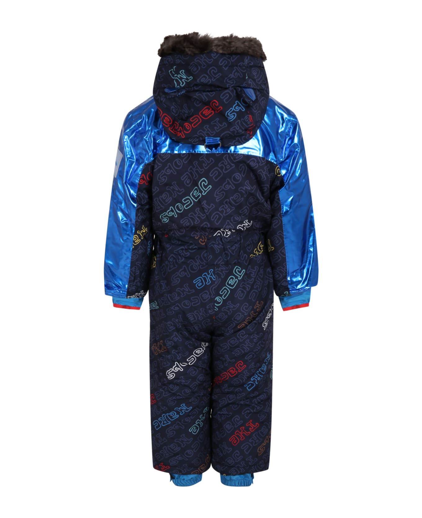 Marc Jacobs Blue Snow Suit For Boy With Logos - Blue