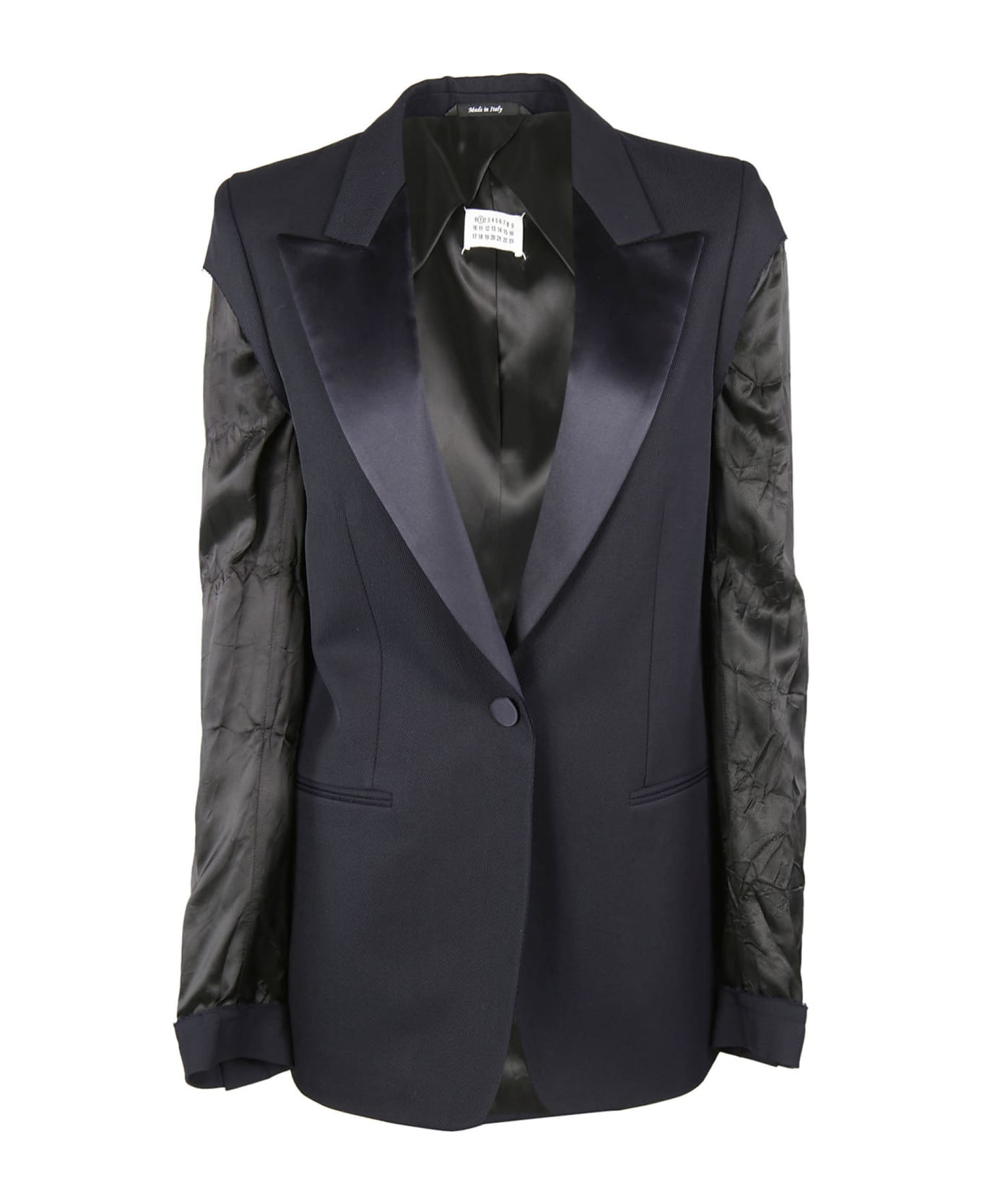 Maison Margiela Textured Sleeve Blazer - Navy