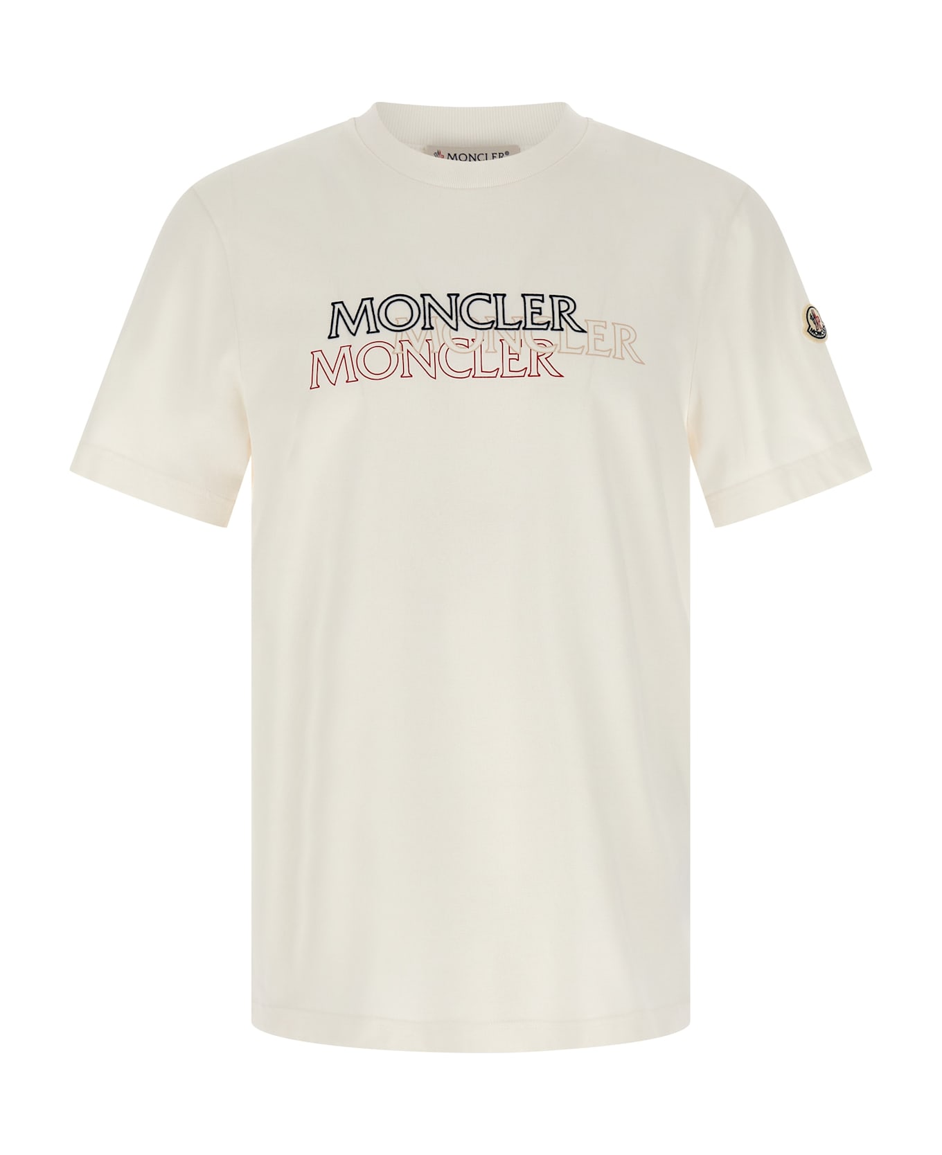 Moncler Flocked Logo T-shirt - White
