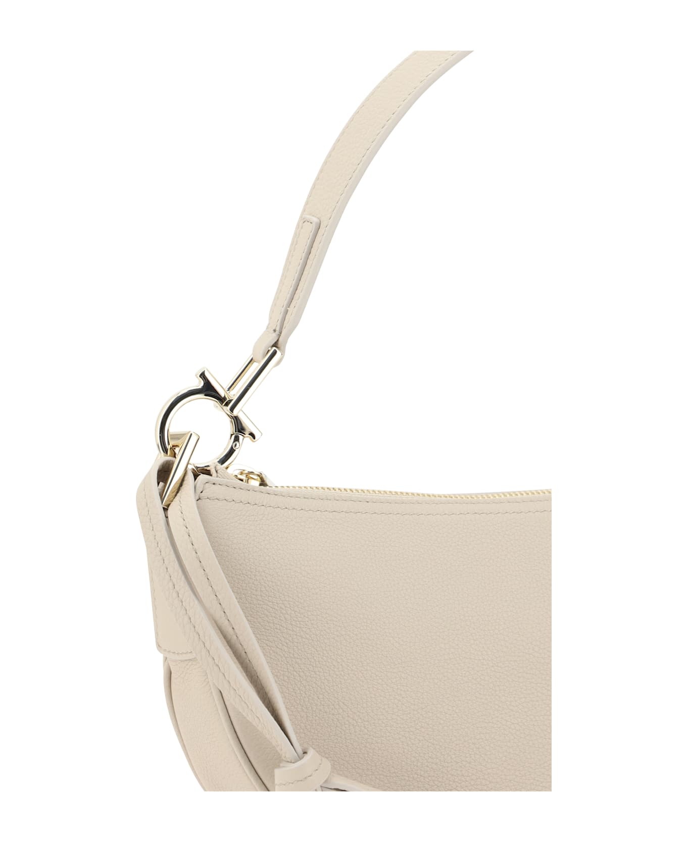 Ferragamo Hobo Shoulder Bag - BEIGE