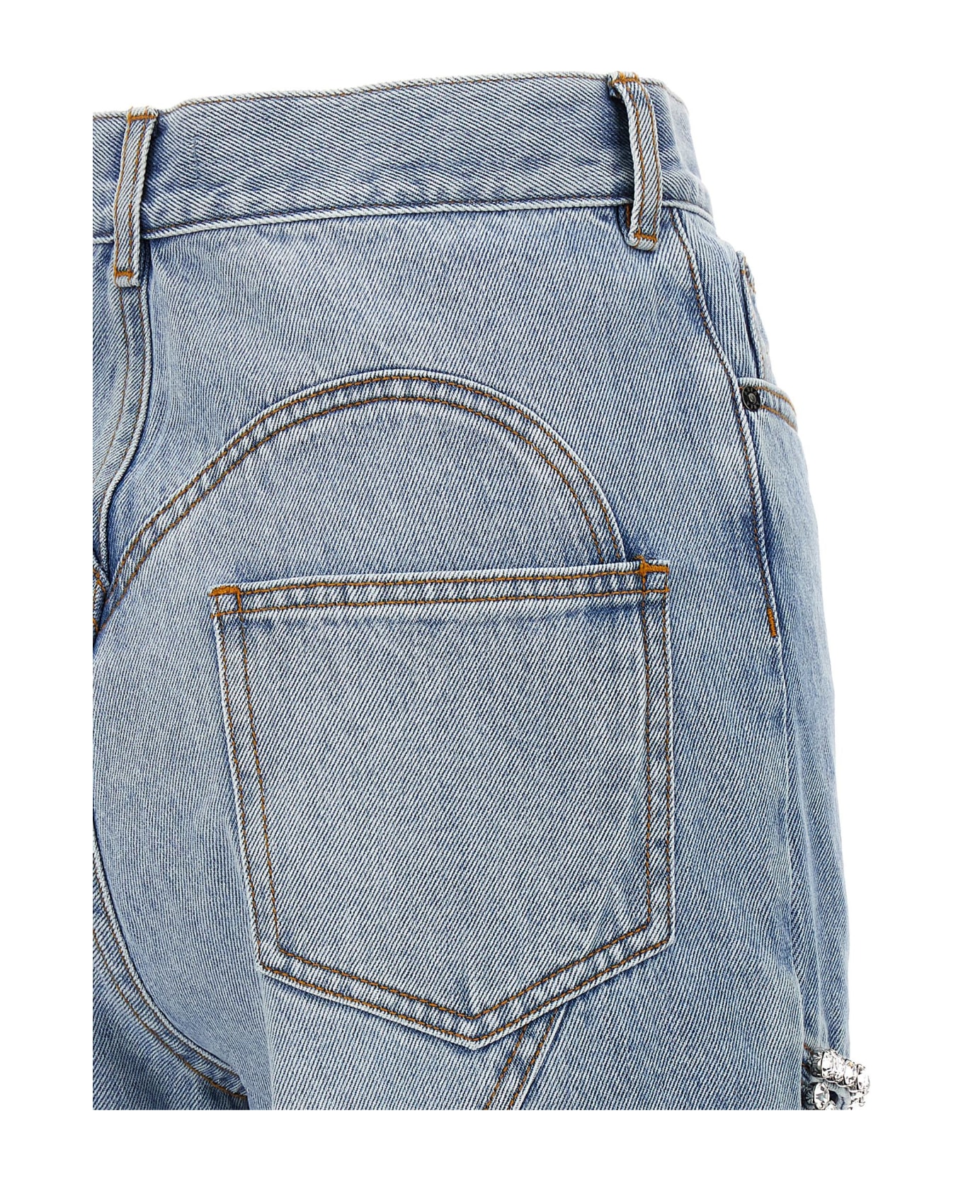 AREA Jeans 'crystal Slit' - Light Blue