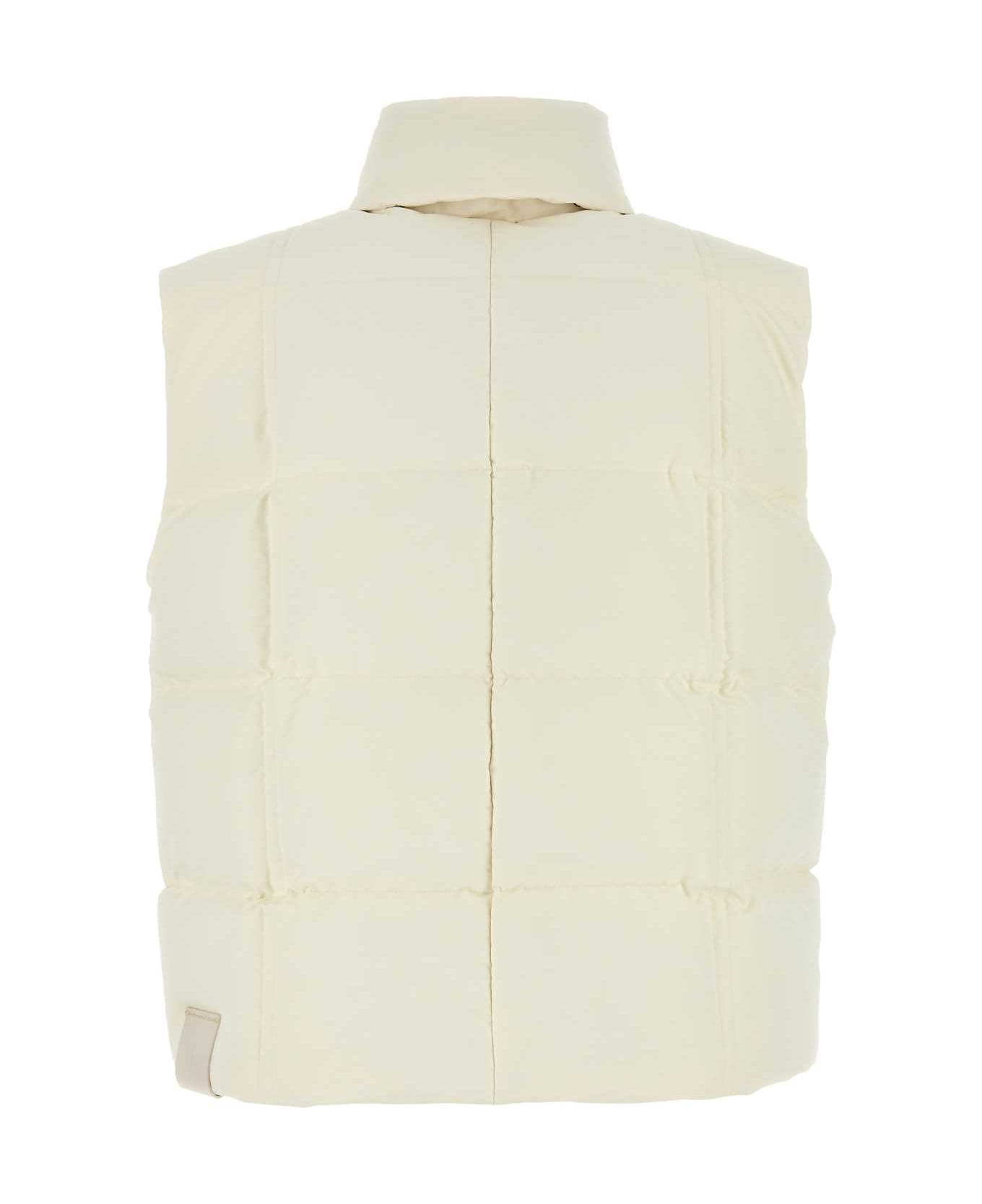 Jil Sander Ivory Polyester Sleeveless Down Jacket - 106