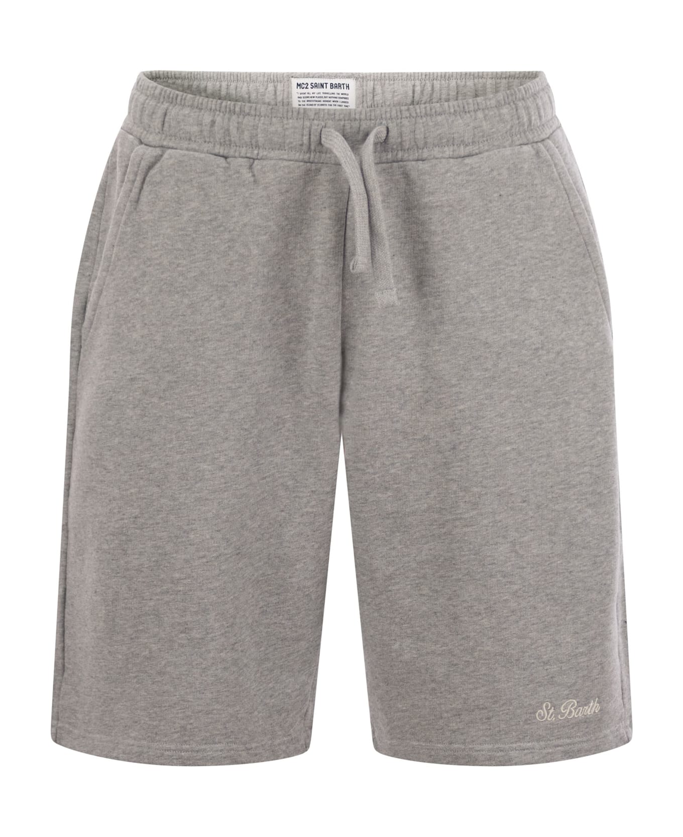 MC2 Saint Barth Randle - Cotton Fleece Bermuda Shorts - Grey