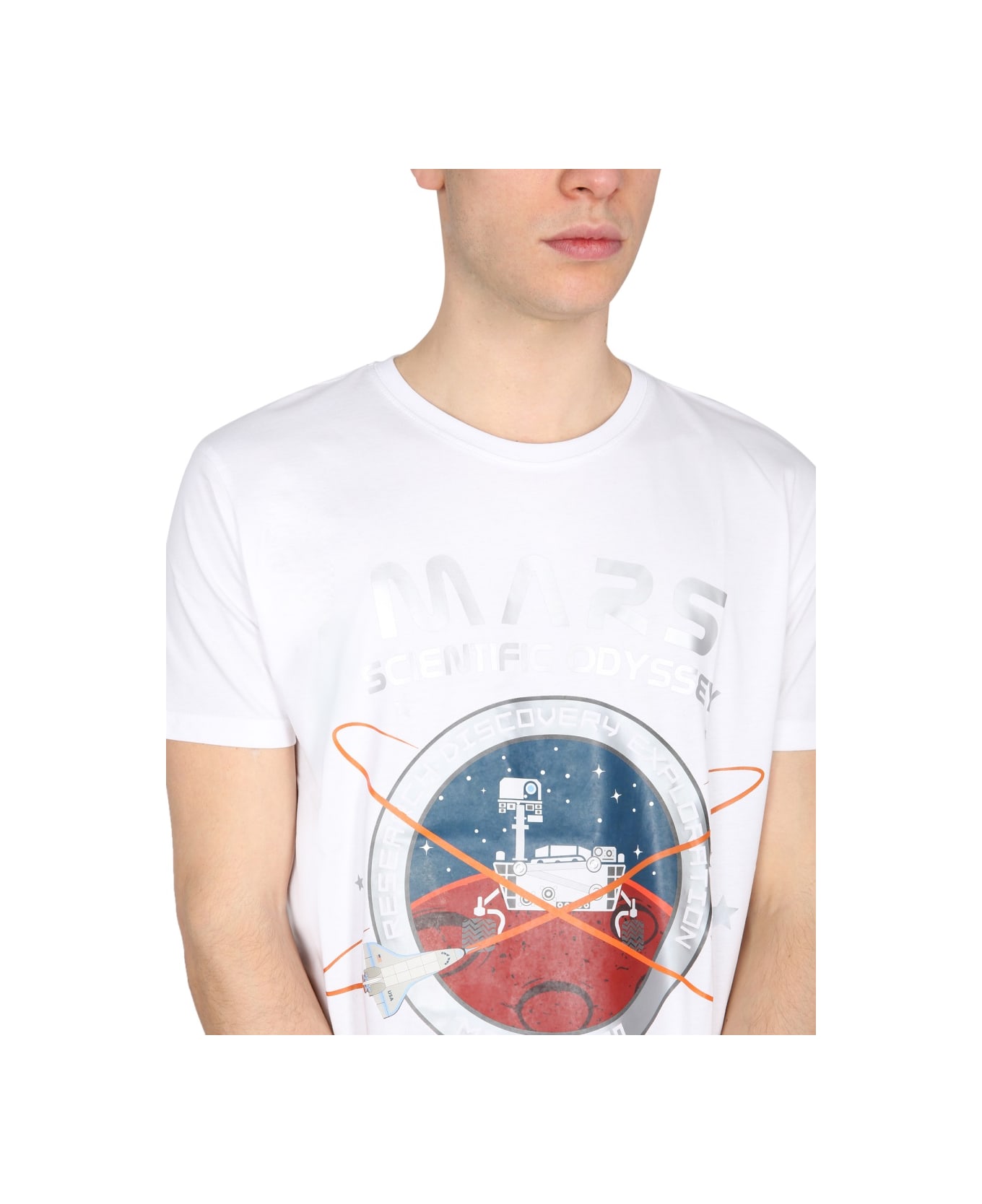 Alpha Industries "mission To Mars" T-shirt - WHITE
