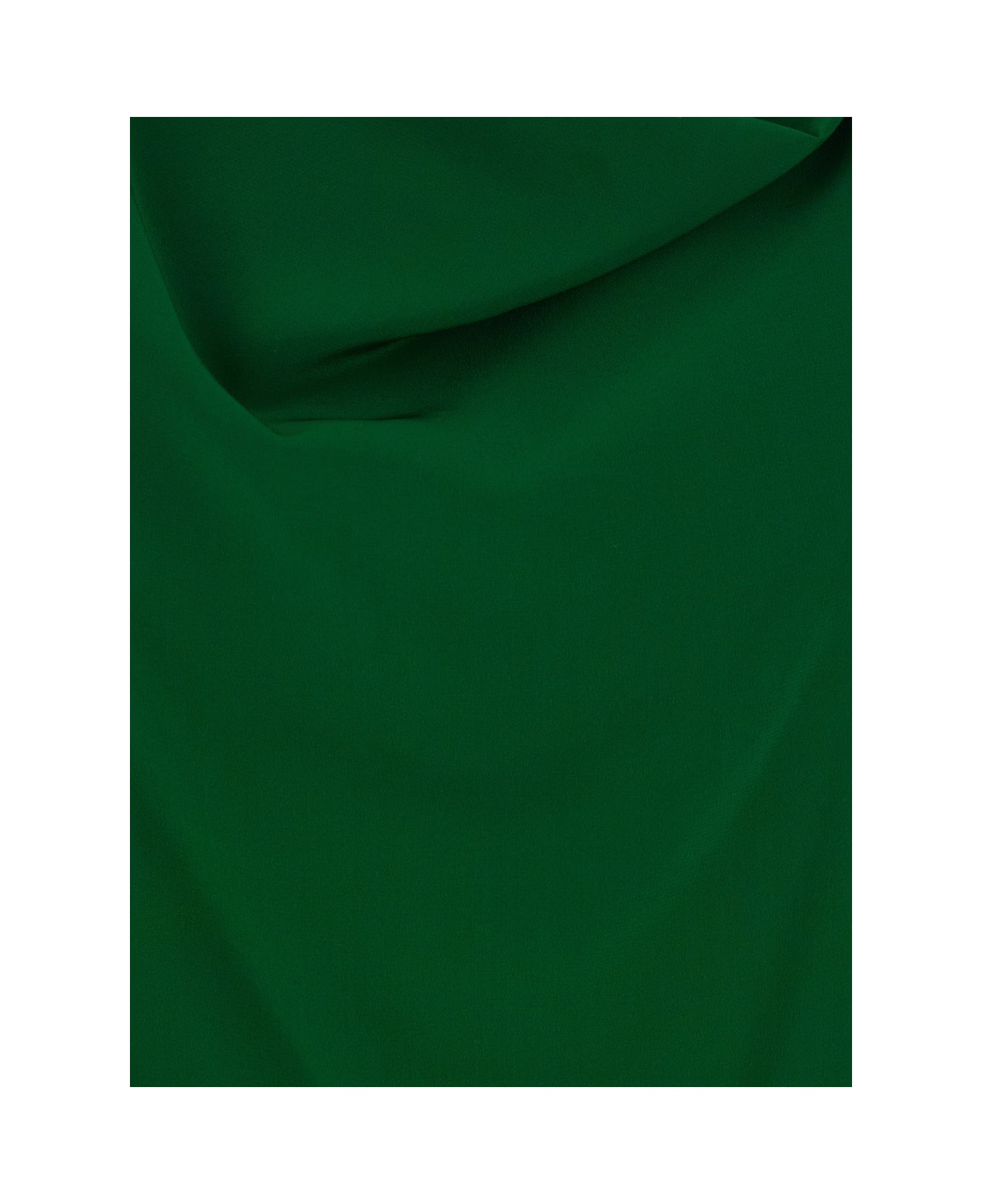 Parosh Green Blouse With Ruffled Details In Silk Woman - Green