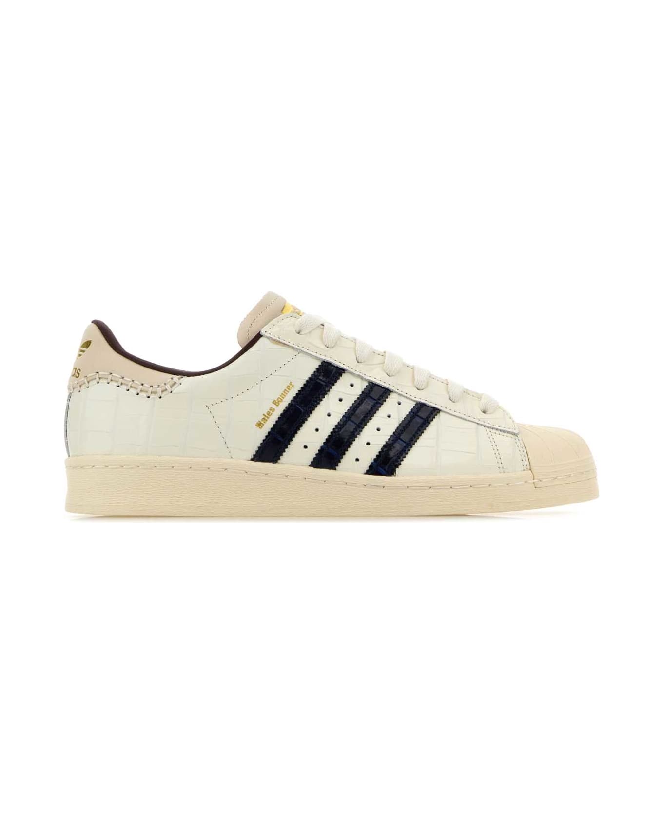 Adidas White Leather Adidas X Wales Bonner Superstar Sneakers - WONWHICONAVYNGTRED