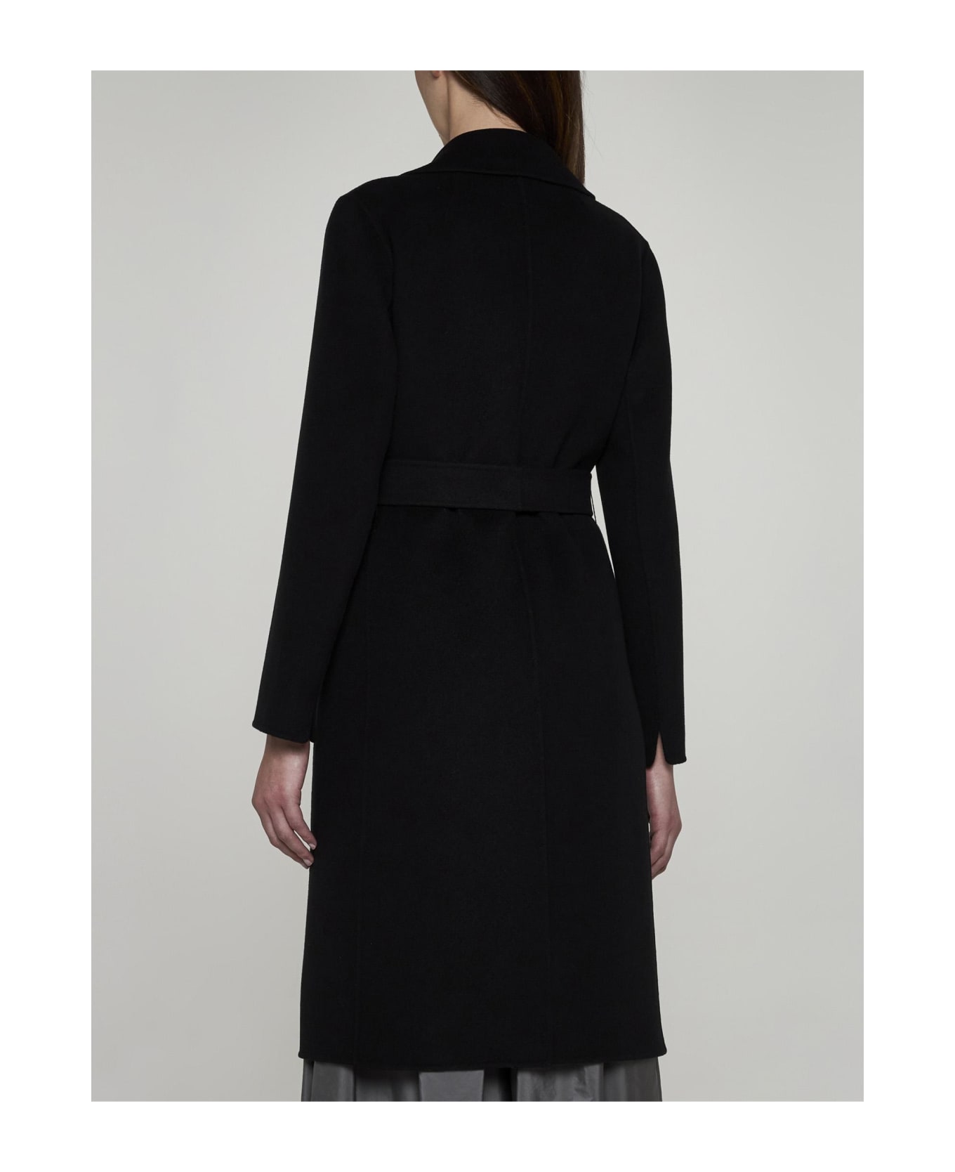 'S Max Mara Pauline Wool Coat - BLACK