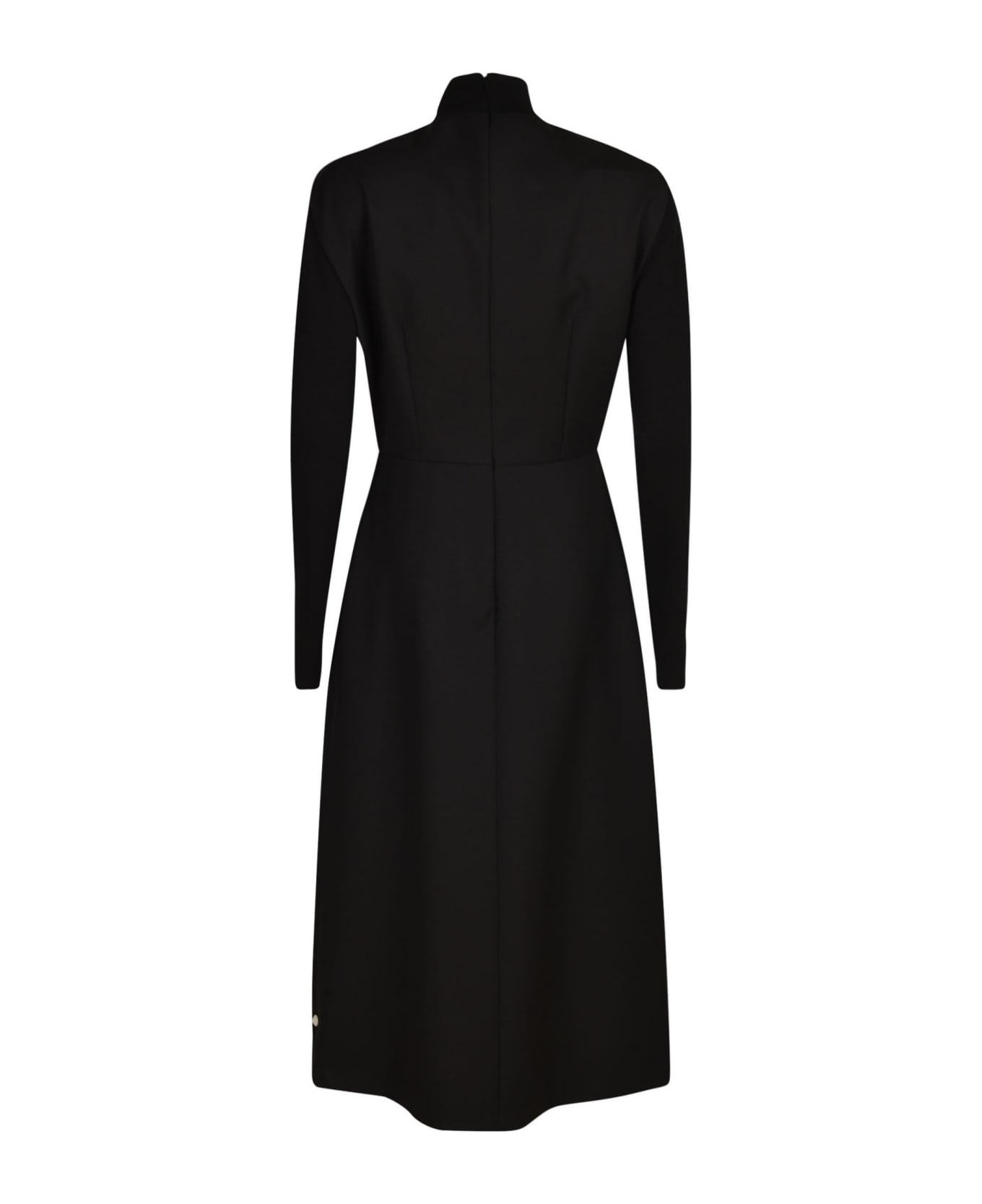 Prada Neck Plaque Logo Dress - Black ワンピース＆ドレス
