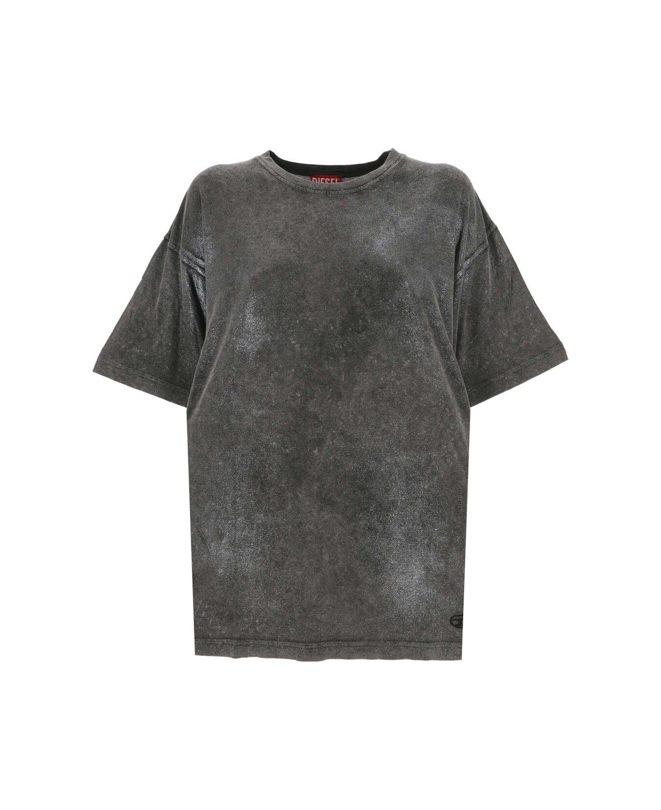 Diesel T-buxt Faded Metallic T-shirt - BLACK/GREY