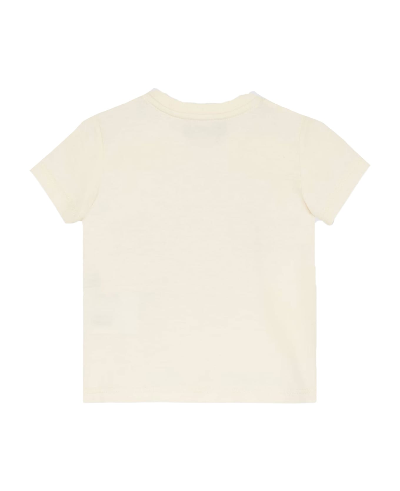 Gucci Off White Cotton Jersey T-shirt - Yellow