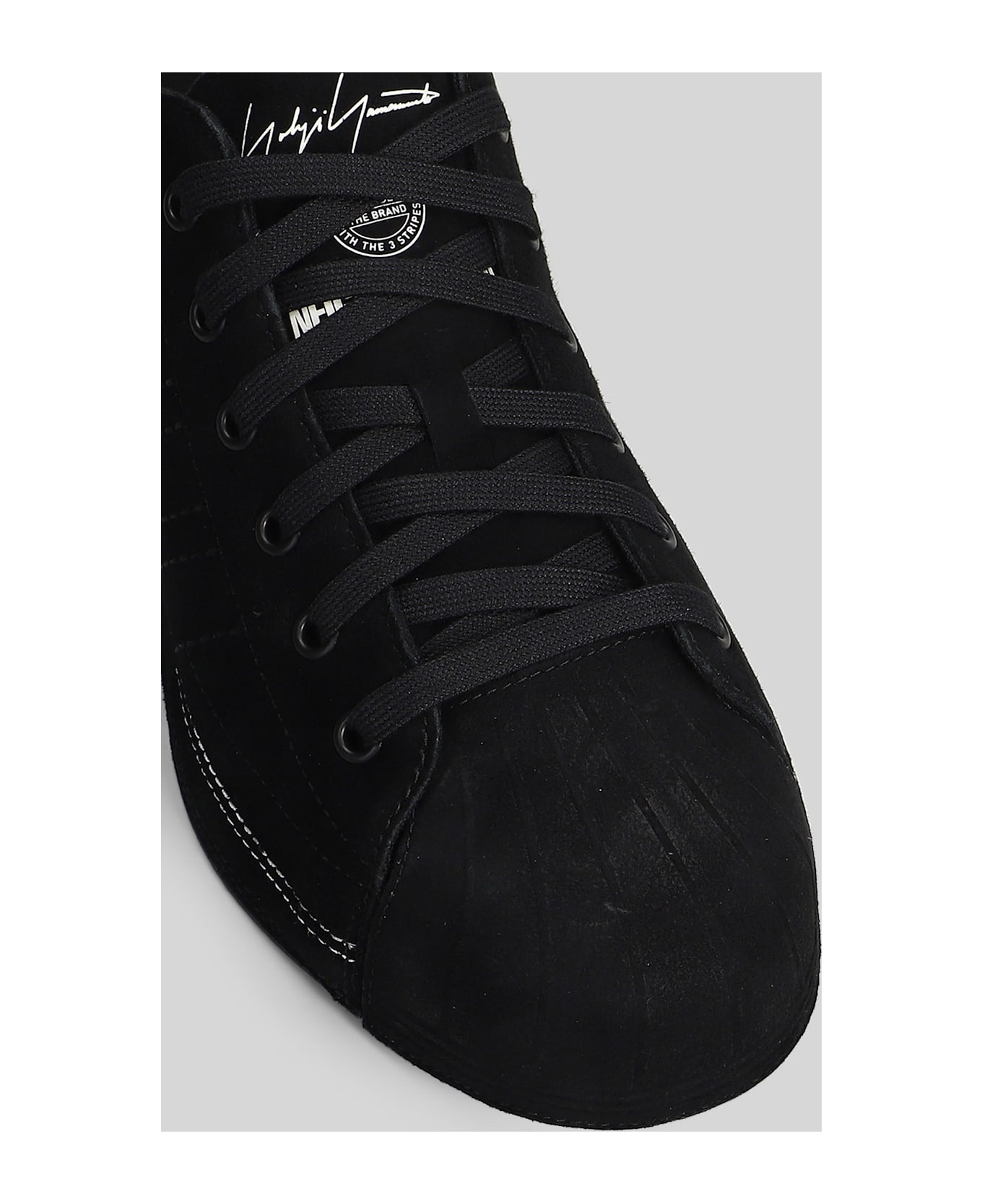Y-3 Nizza Star Sneakers In Black Leather - black