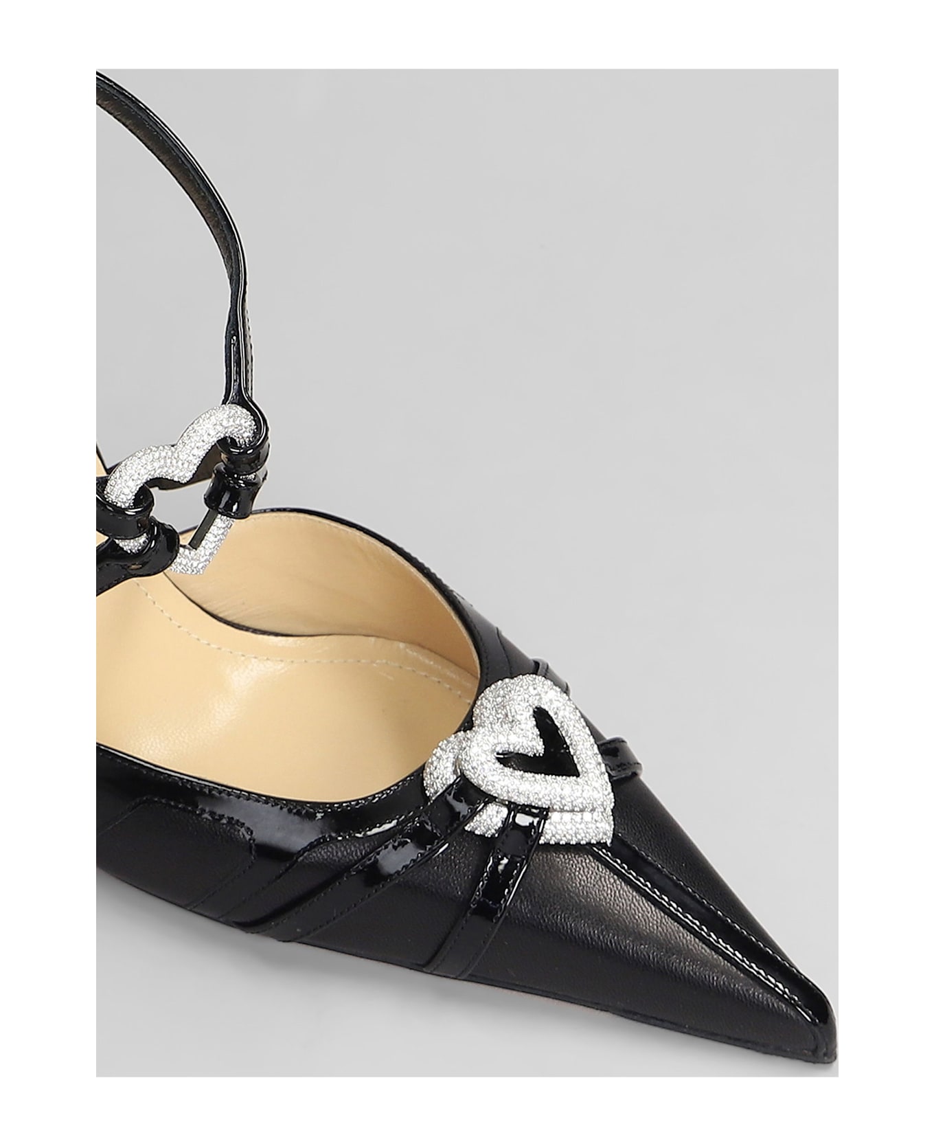 Mach & Mach Pumps In Black Leather - black