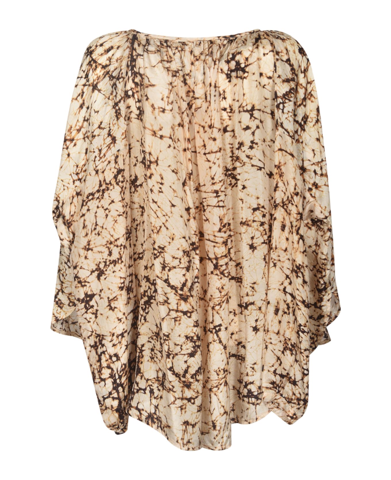 Mes Demoiselles Oversized Printed Blouse - Brown ブラウス