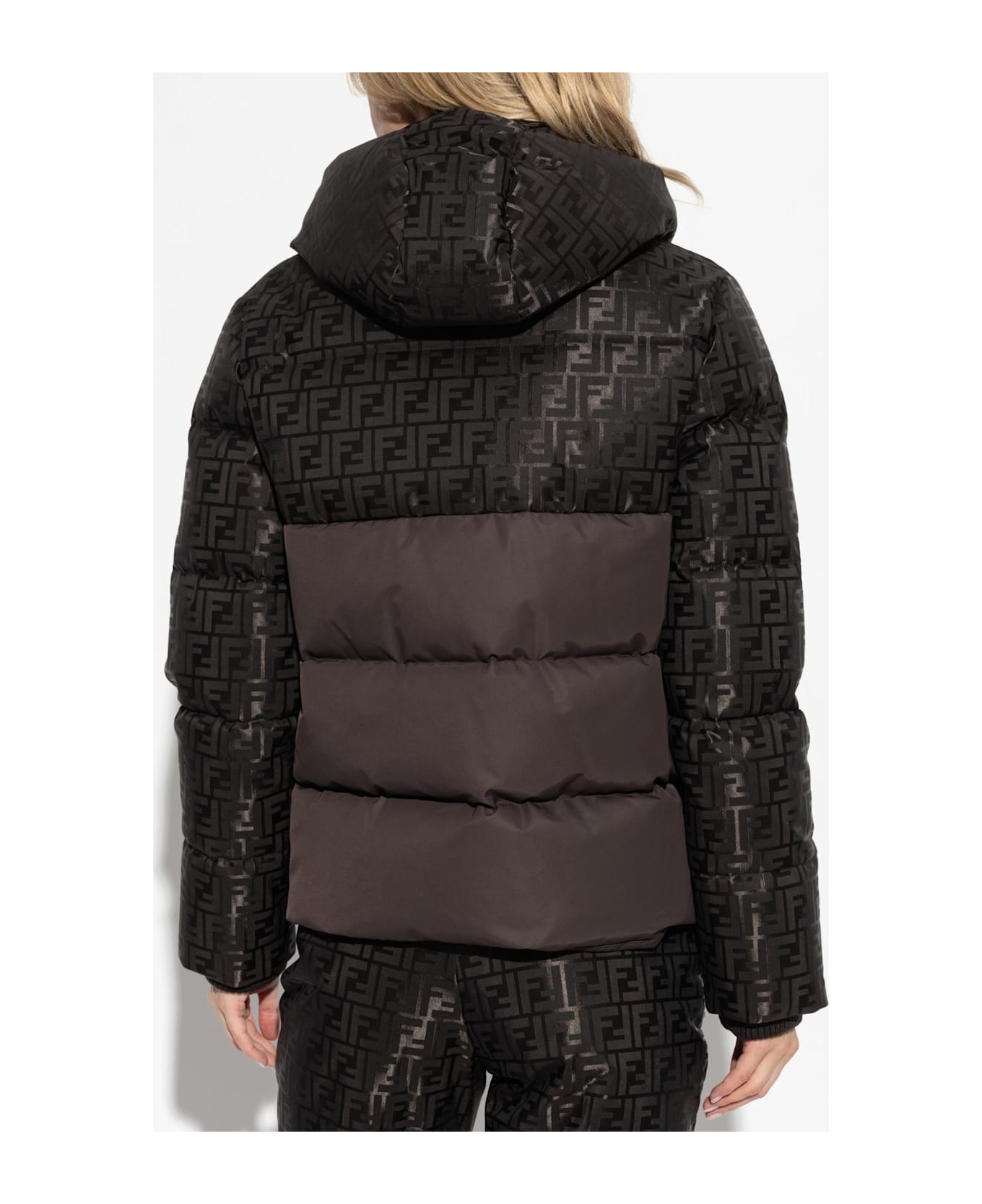 Fendi Down Jacket With Hood - H Dark Brown