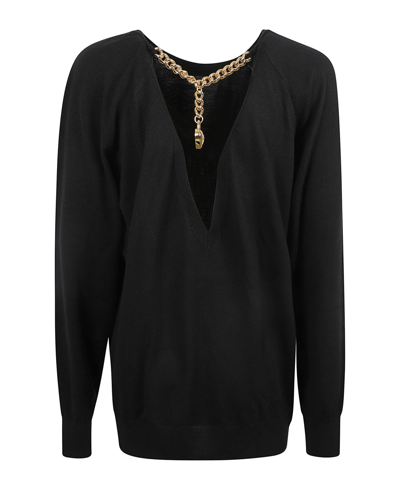 Moschino Round Neck Sweater - Black