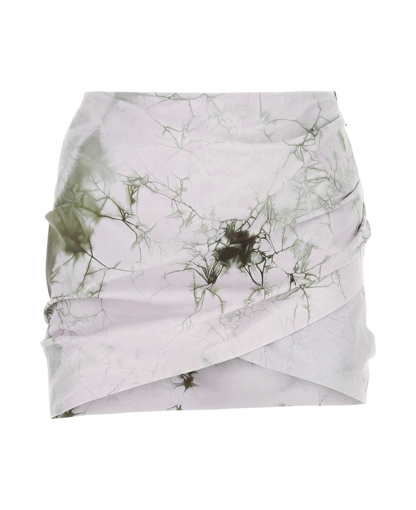 Off-White Printed Leather Mini Skirt - 5636