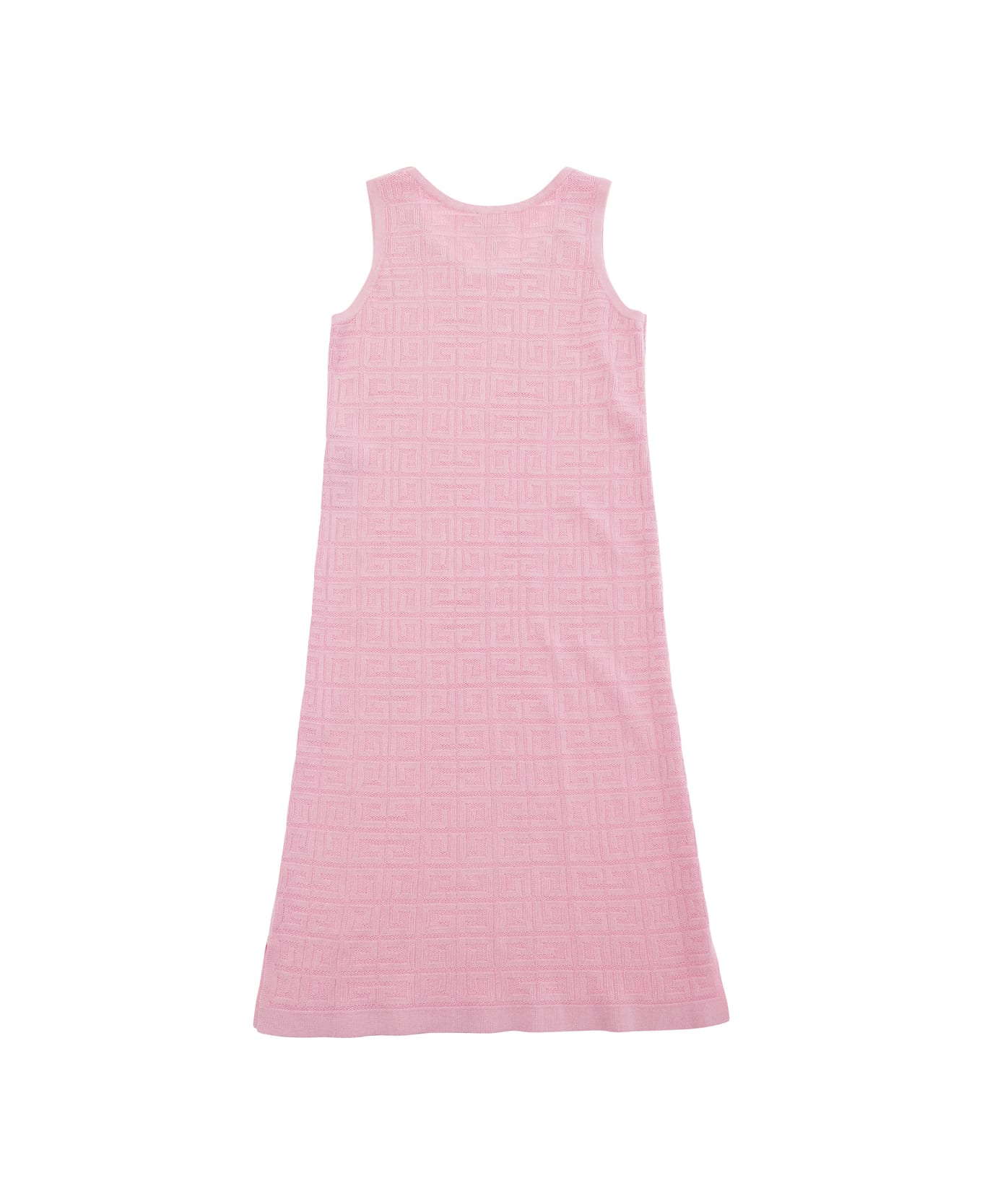 Givenchy Mini Pink Dress With All-over Gg Motif In Viscose Blend Girl - Pink