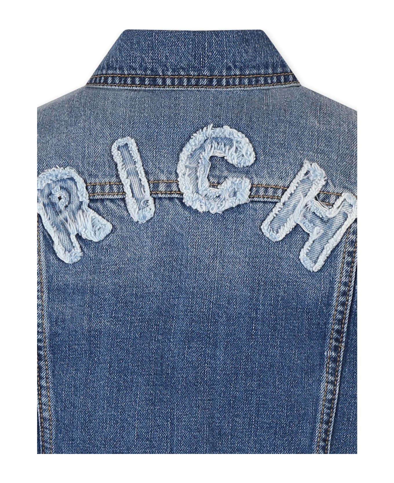 Richmond Denim Jacket For Boy With Logo - Denim