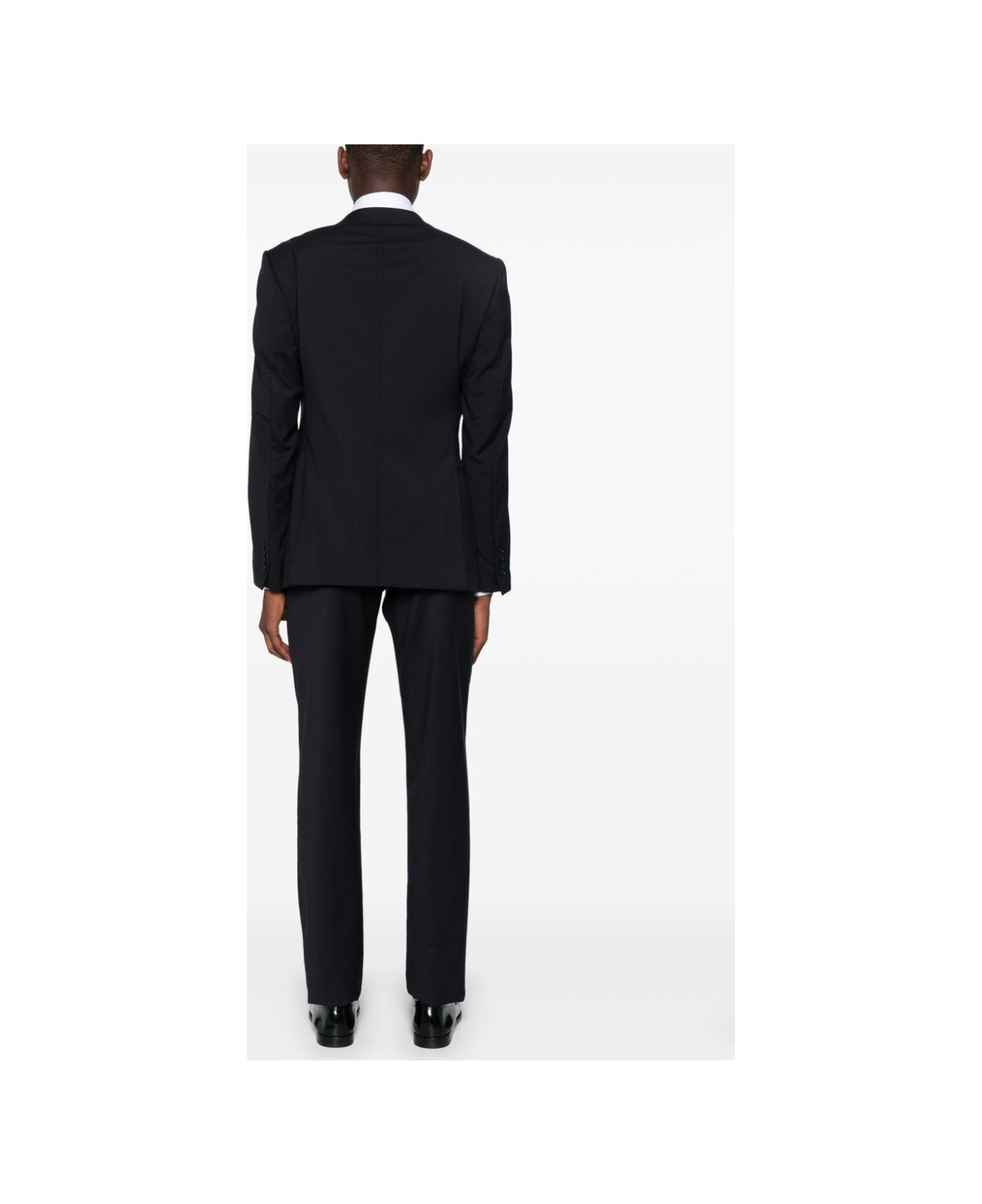 Emporio Armani Wool Single-breasted Suit - Grey