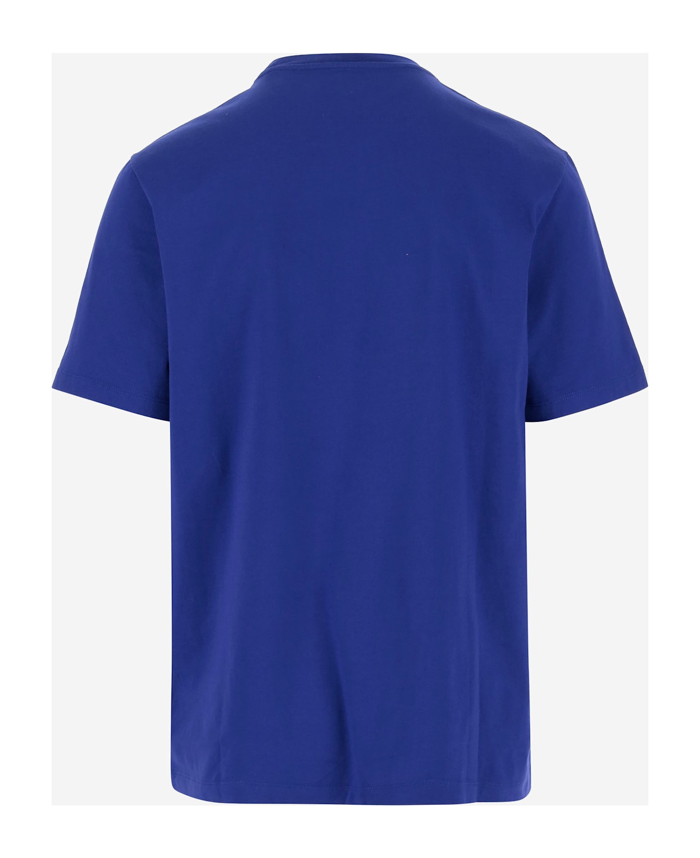 Versace Cotton T-shirt With Logo - Blue