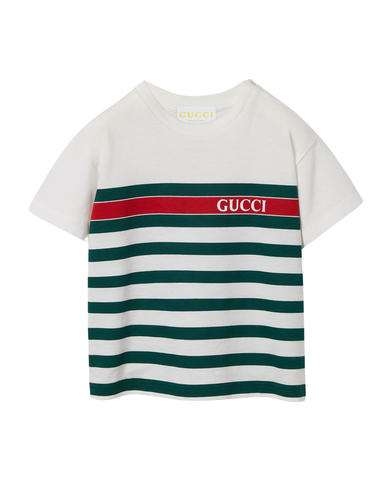 Gucci B Ss T-shirt - New White Green