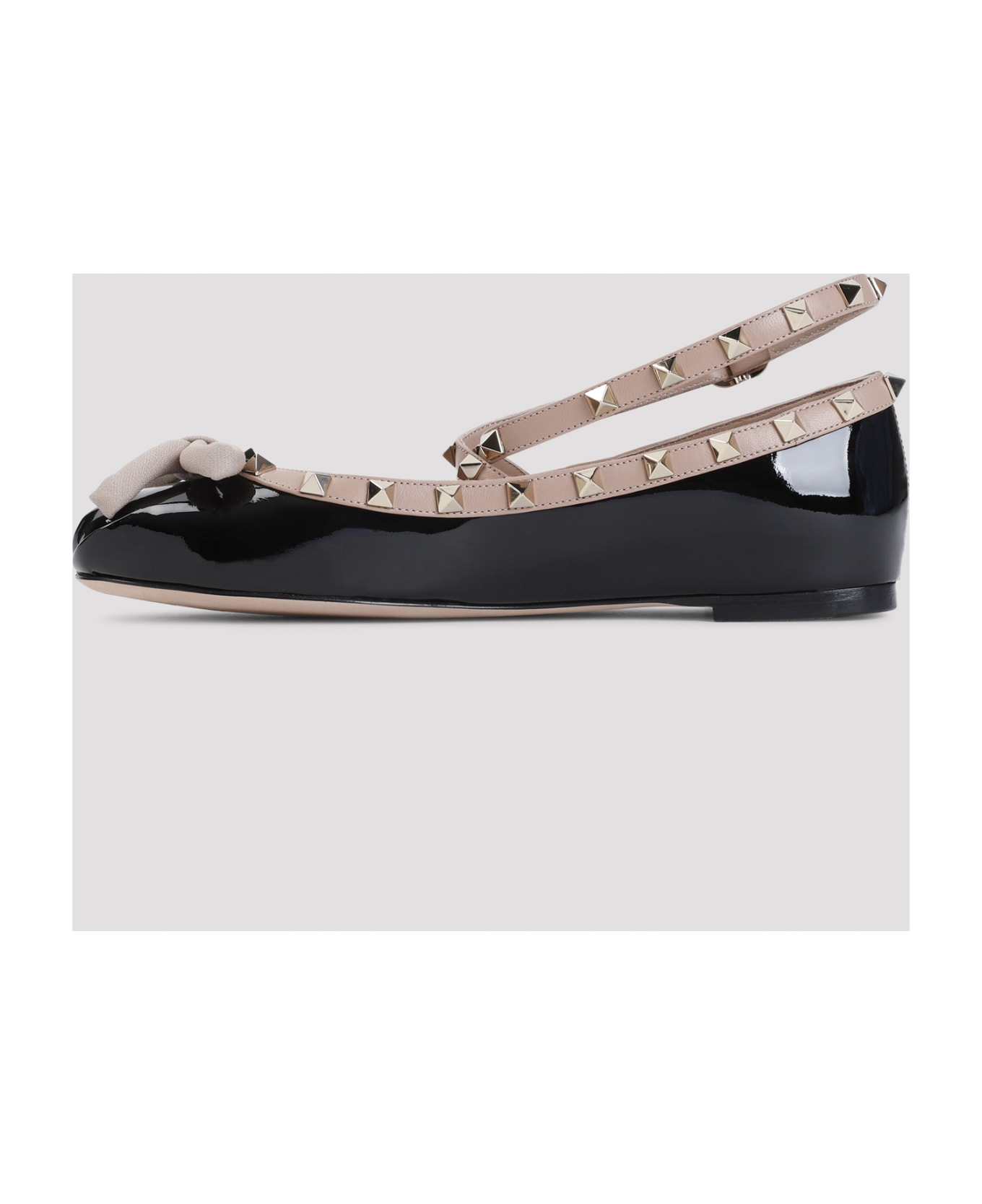 Valentino Garavani Rockstud Ballerinas - Nero Rose Cannelle