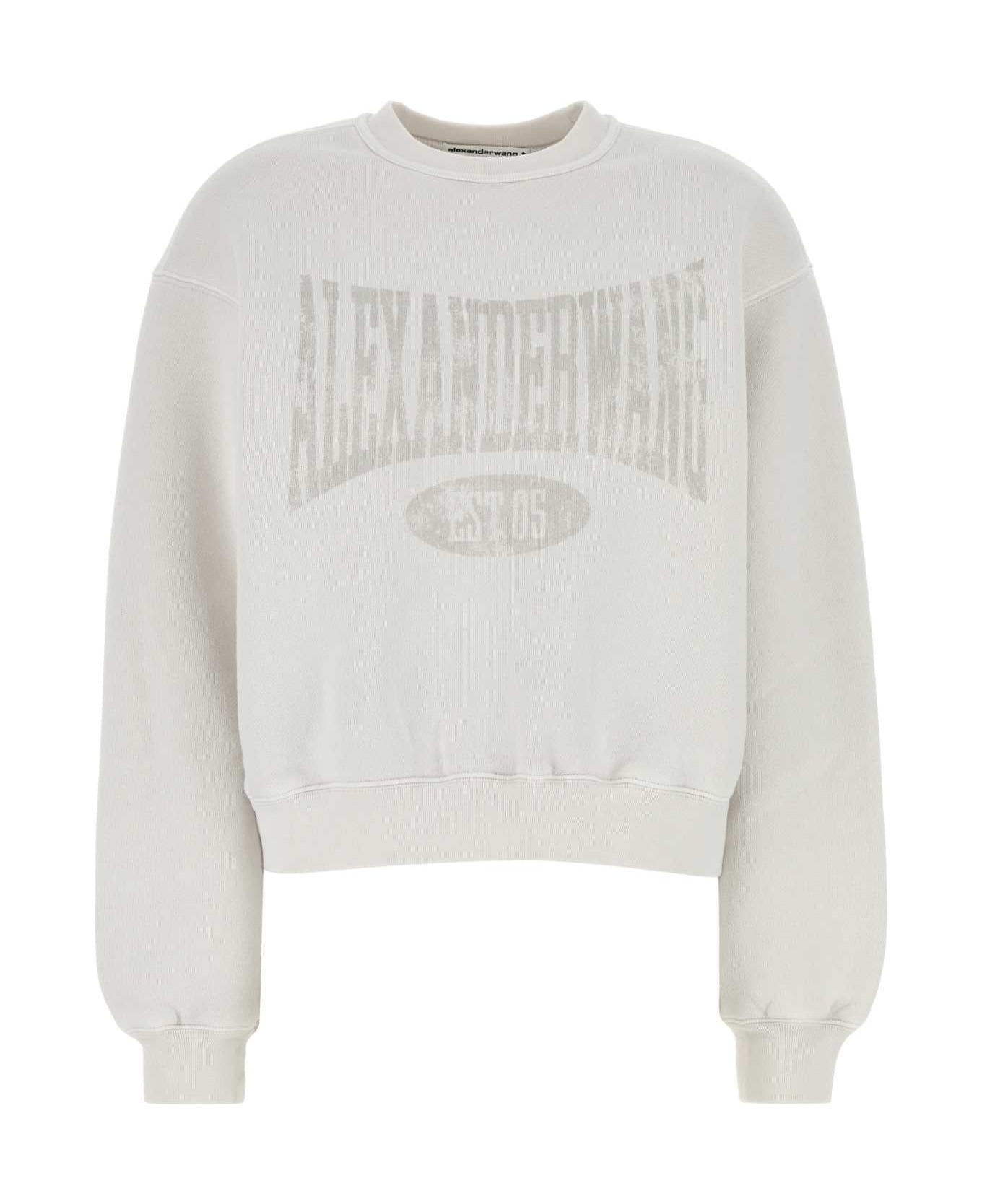 Alexander Wang Chalk Cotton Blend Oversize Sweatshirt - DIRTYWHITE