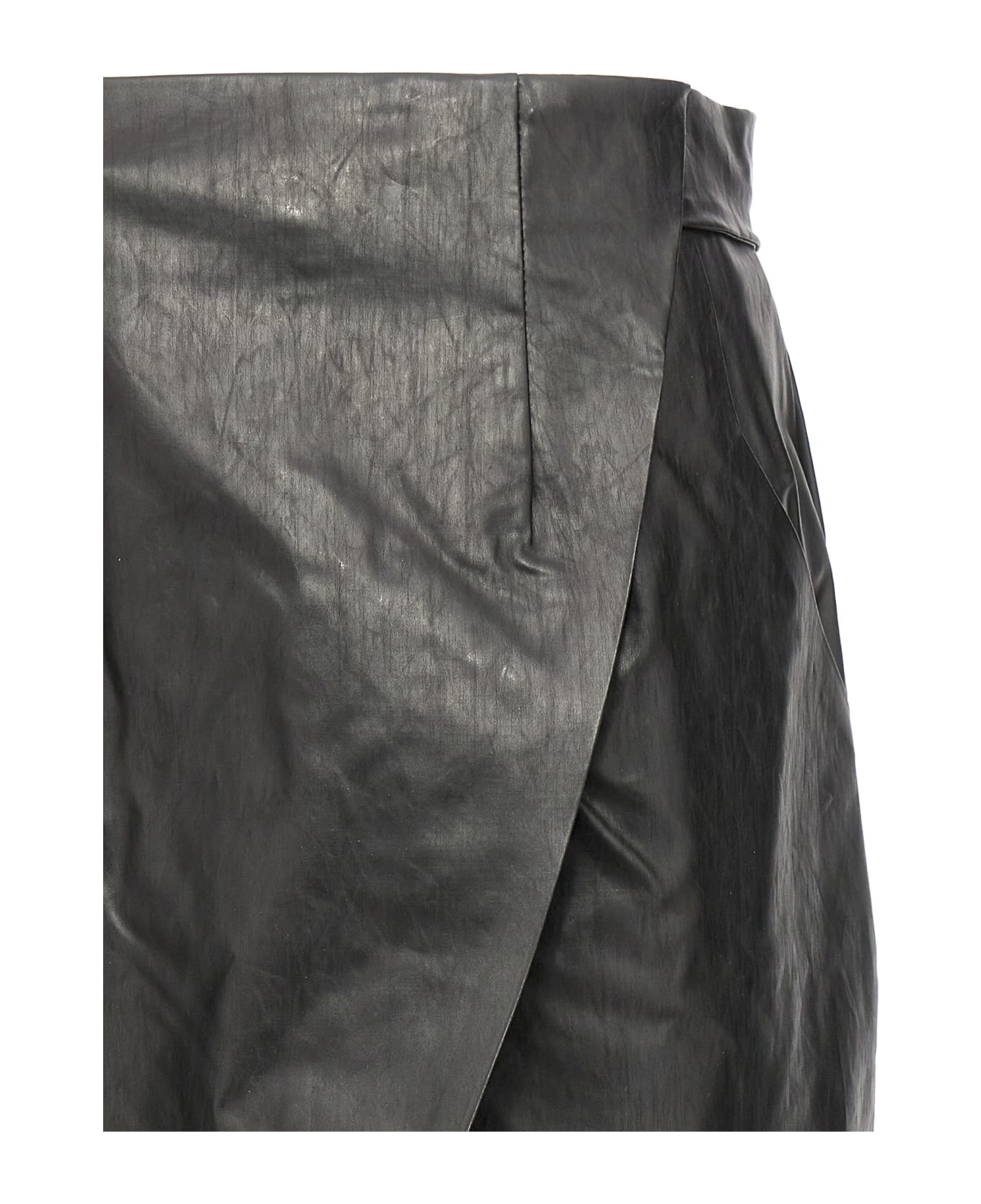 KASSL Editions 'wrap Skirt Oil' Skirt - Black  