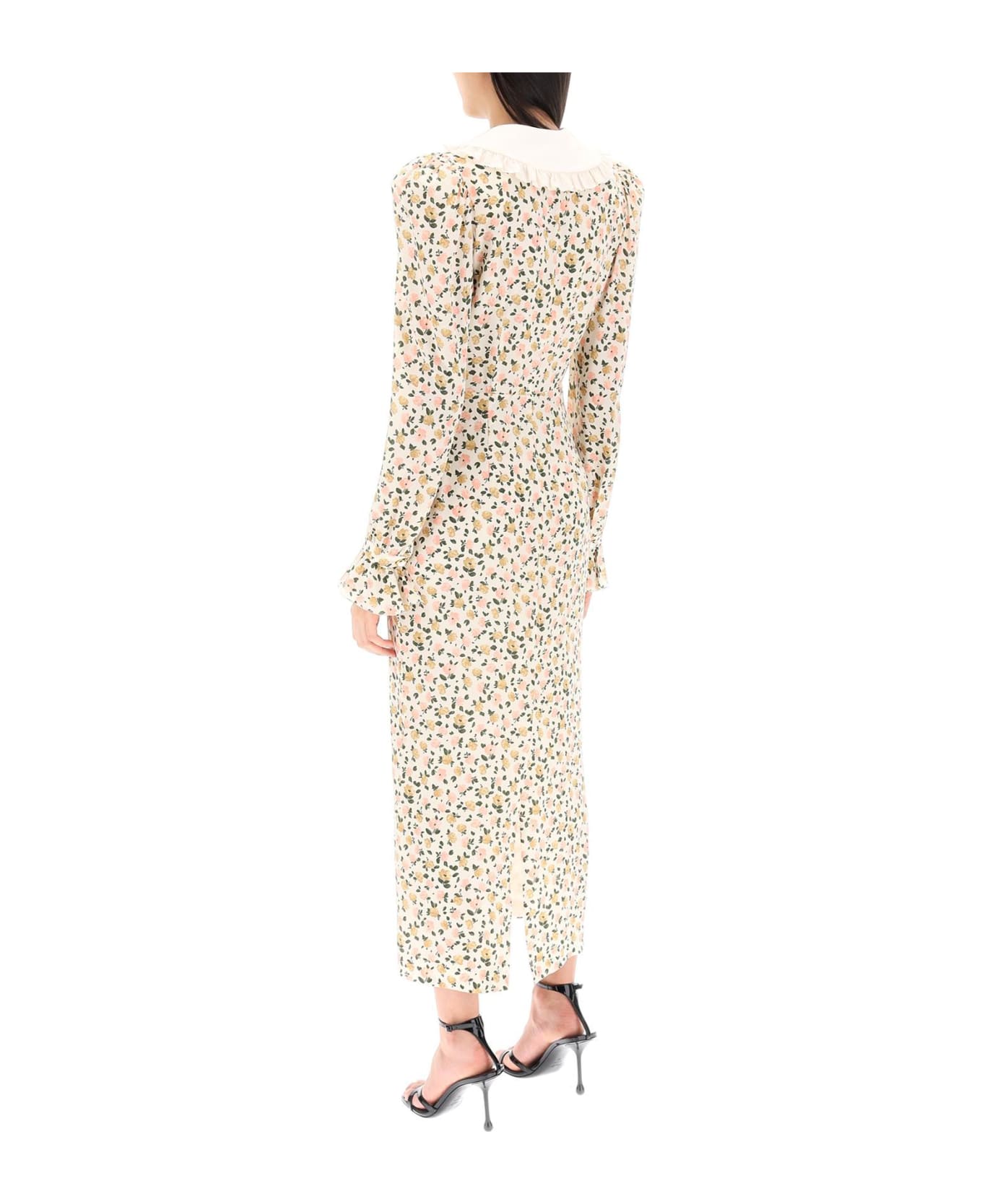 Alessandra Rich Floral Shirt Dress - PINK MULTI