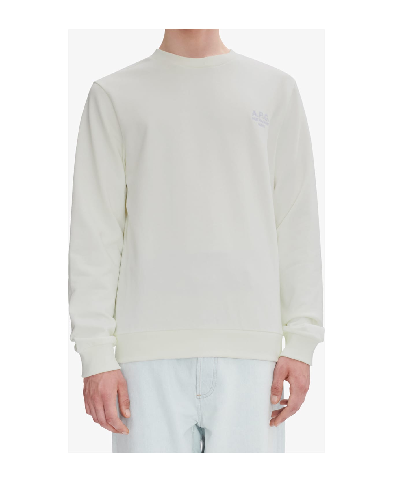 A.P.C. Sweat Standard Rue Madame Gots - Ali Blanc Bleu Ciel