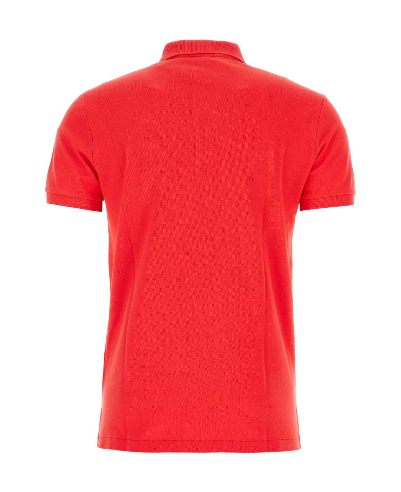 Polo Ralph Lauren Red Piquet Polo Shirt - RED