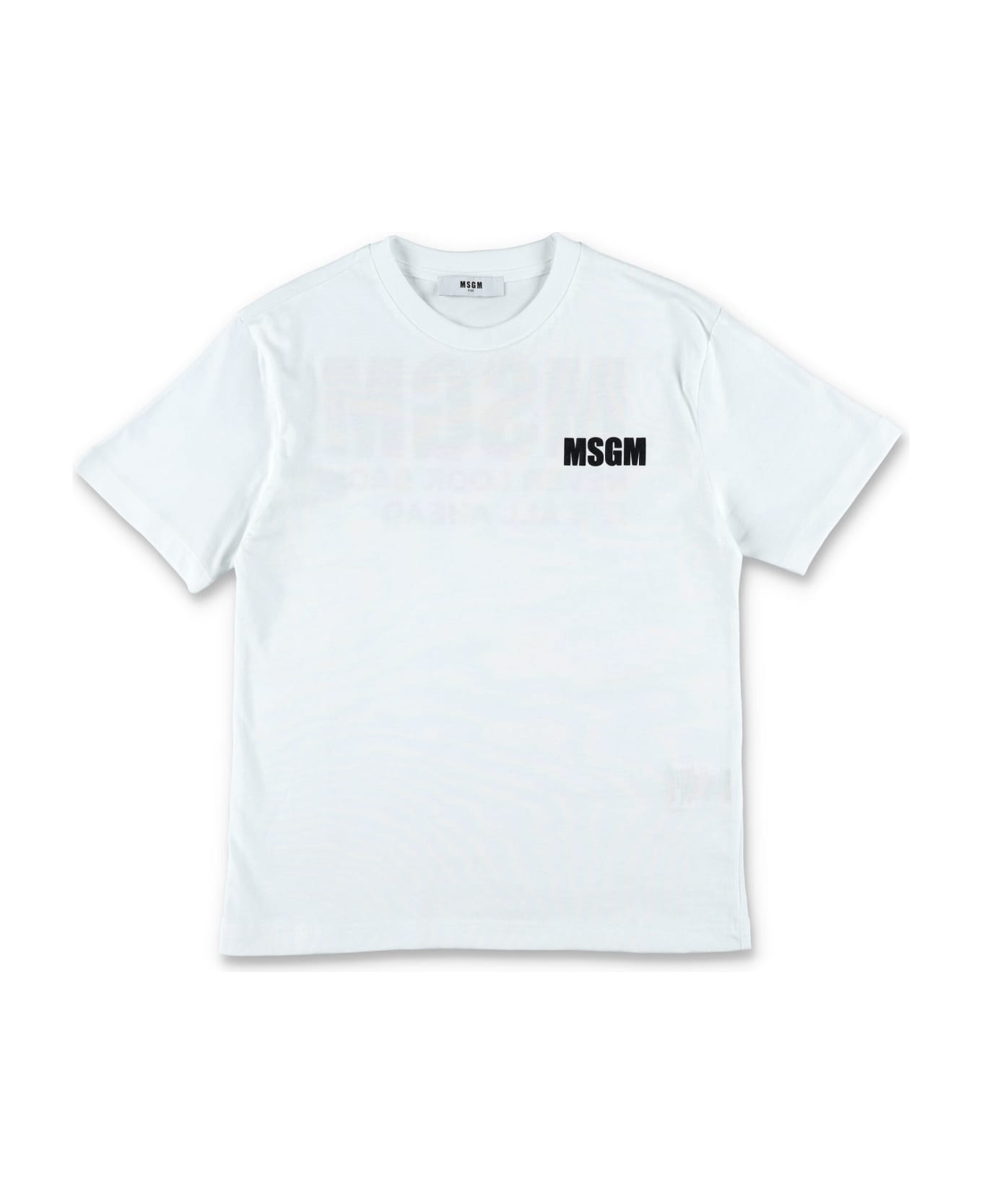MSGM Logo Back T-shirt - WHITE