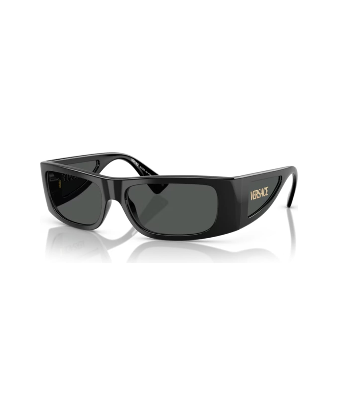 Versace Eyewear Versace 0ve4482 Lens Logo Gb1/87 Nero Sunglasses - Nero