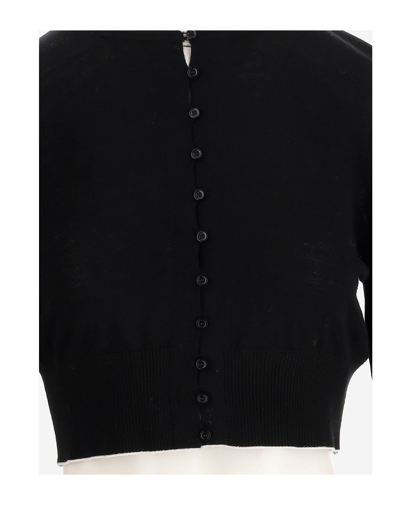 Jacquemus Wool Crop Cardigan - Black ニットウェア