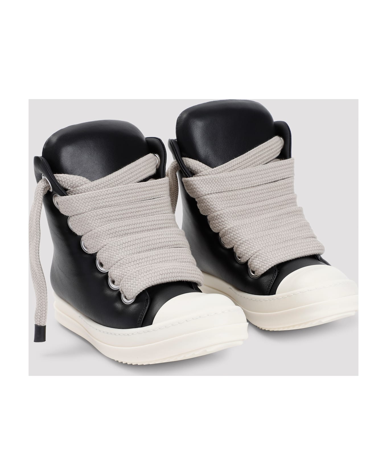 Rick Owens Jumbo Laced Padded Sneakers - Black Milk Milk