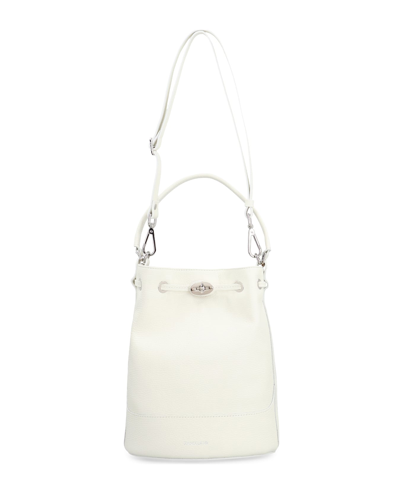 Zanellato Monda S Leather Bucket Bag - White