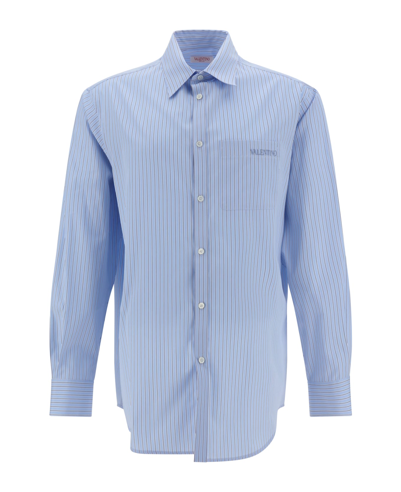 Valentino Garavani Long Sleeved Stripe Shirt - Riga Azzurro E Bianco シャツ